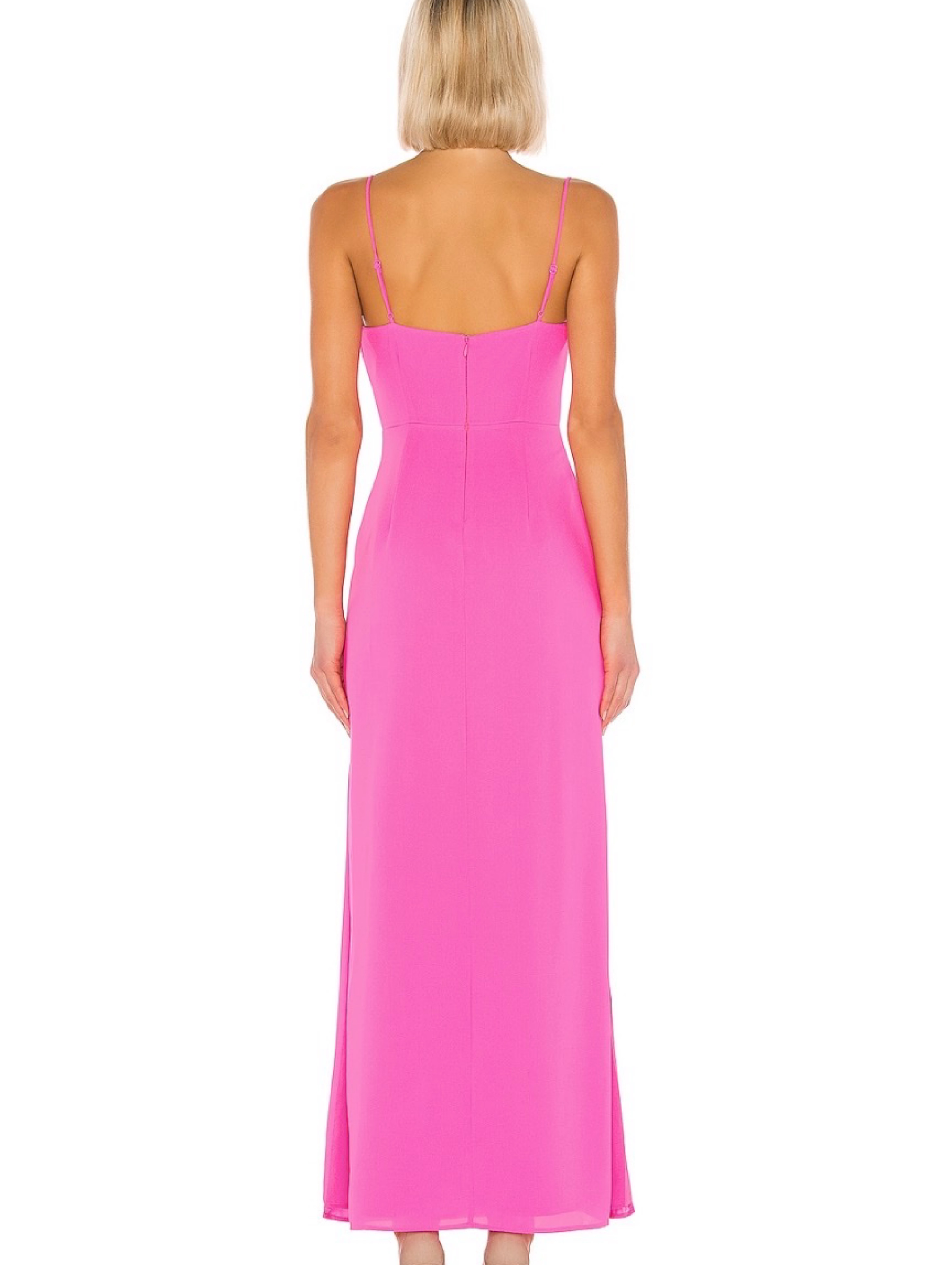superdown addison maxi dress My Favorite Pink for Weddings (High Slit!) social apparel Addison Maxi Dress BENNI.