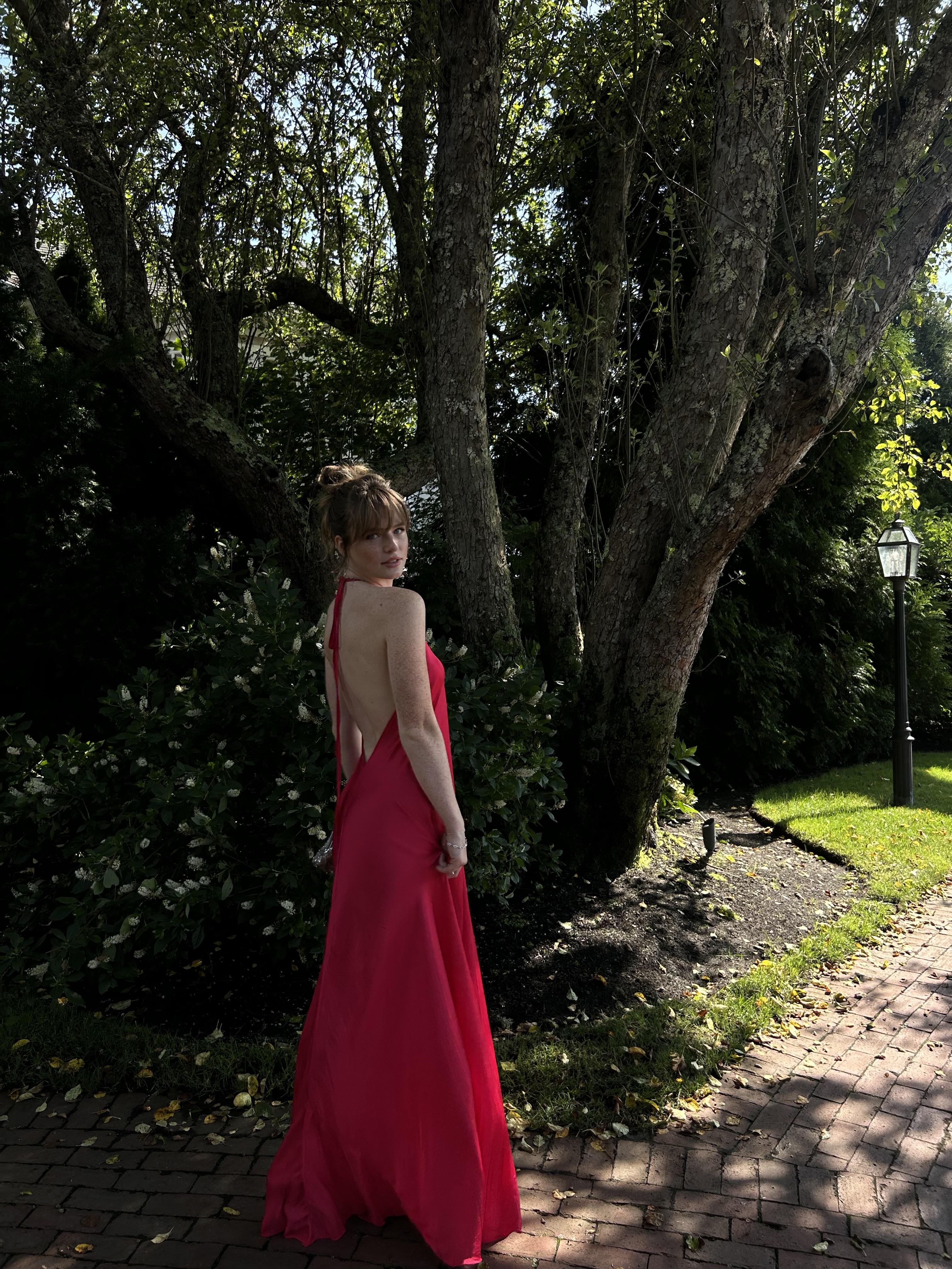 backless silk dress Lady Black Tie - Lina Satin Cowl Neck Maxi With Draped Back Low Iron If Needed Moonlight Open Back Satin Slit