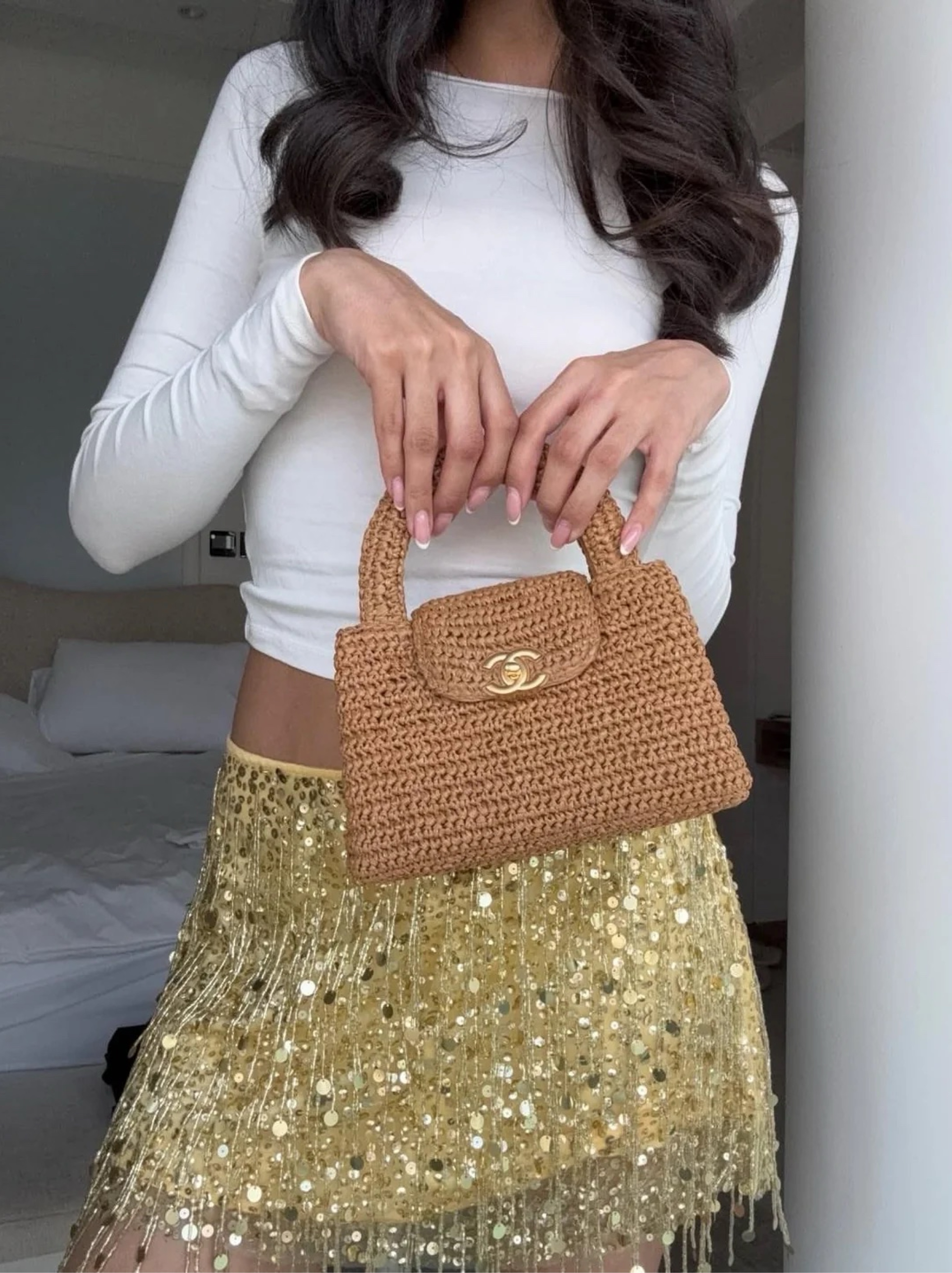 Chanel Raffia Kelly