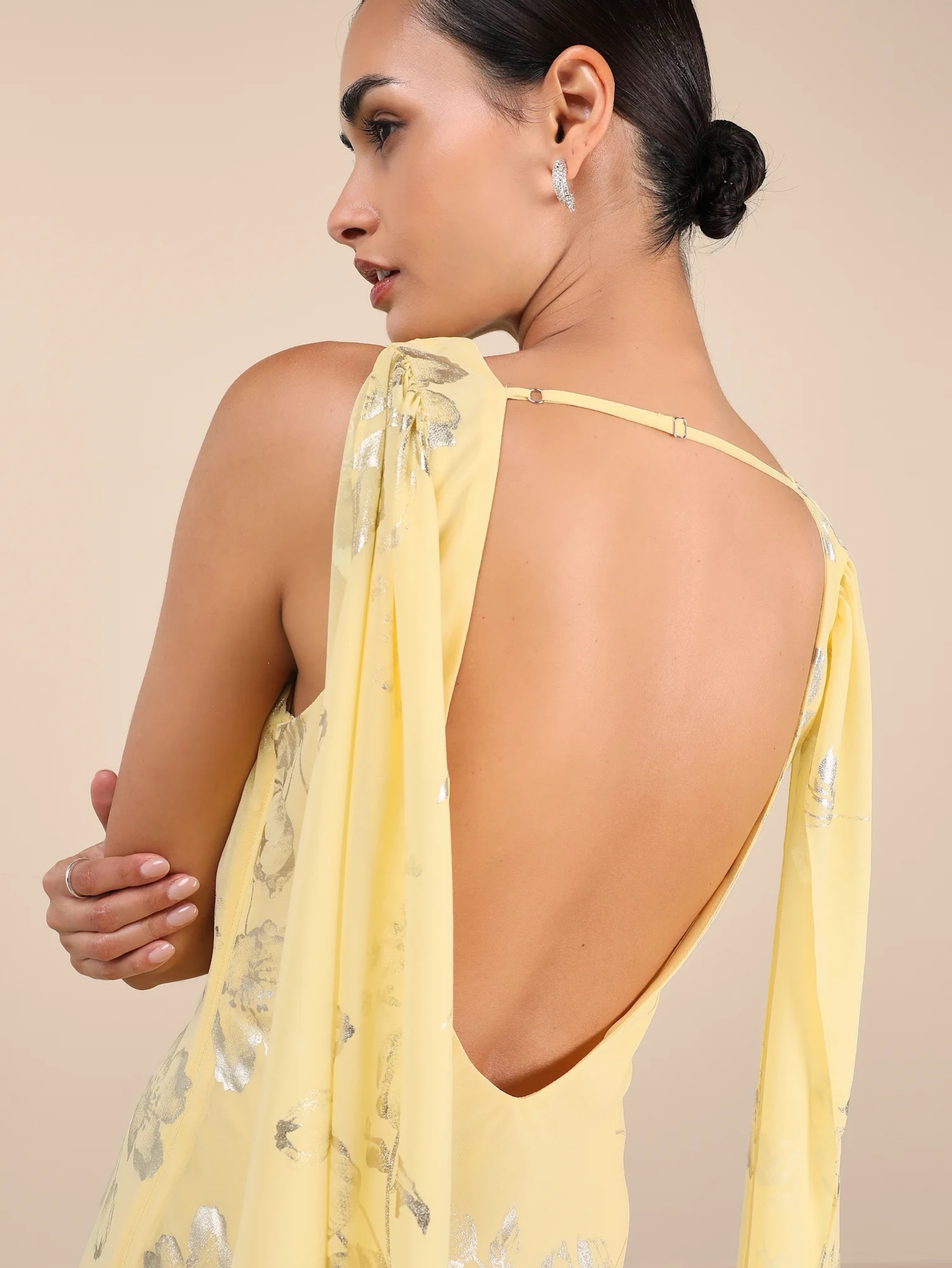 yellow gold wedding guest dress gold dress for wedding guest Gold Satin Fitted Maxi Gown halter neck wedding  guest dress- Loa-parroquiadesanalbertomagno.com