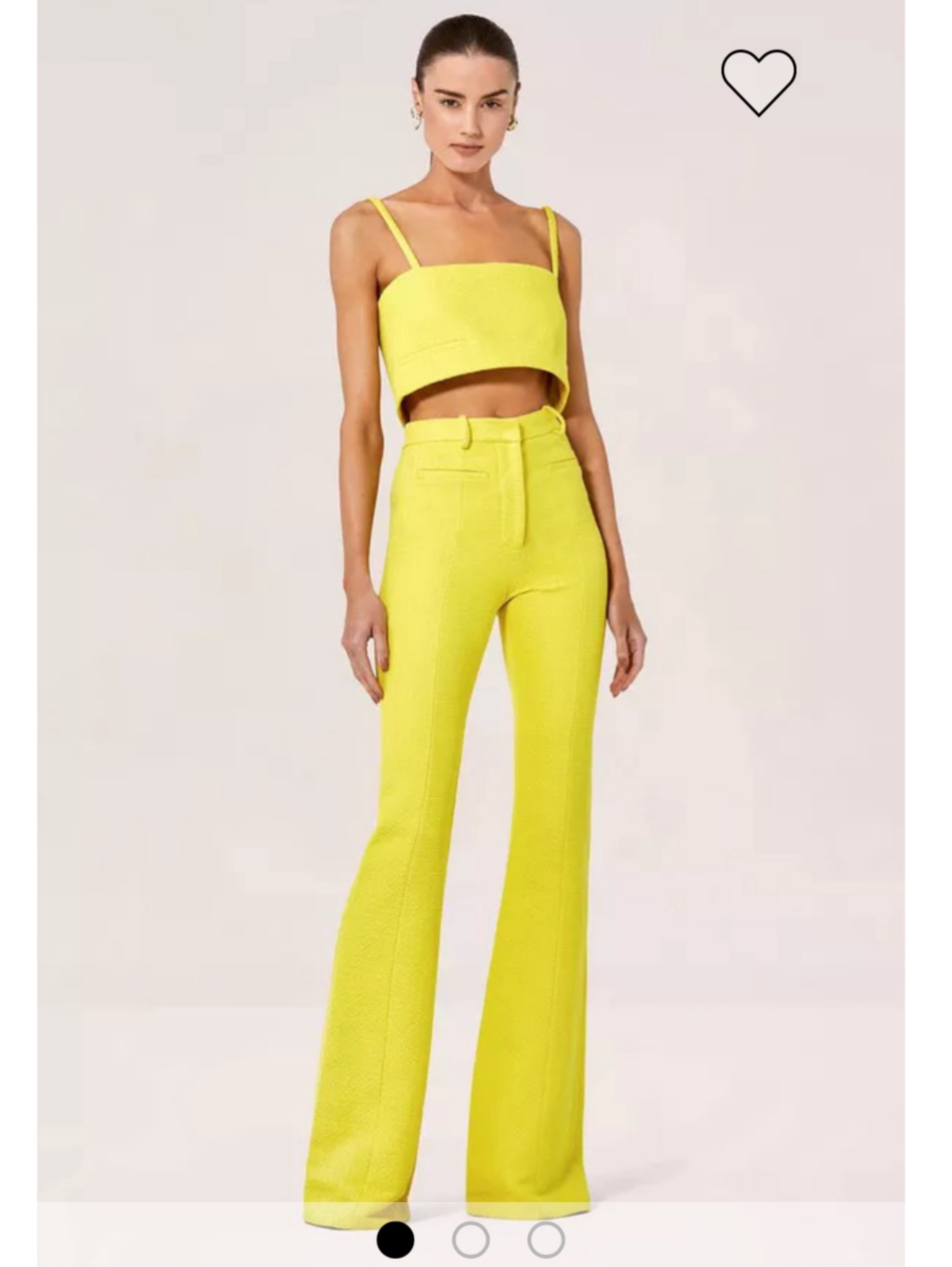 Alexis Lyla Yellow Two-Piece Pant Set Size Small