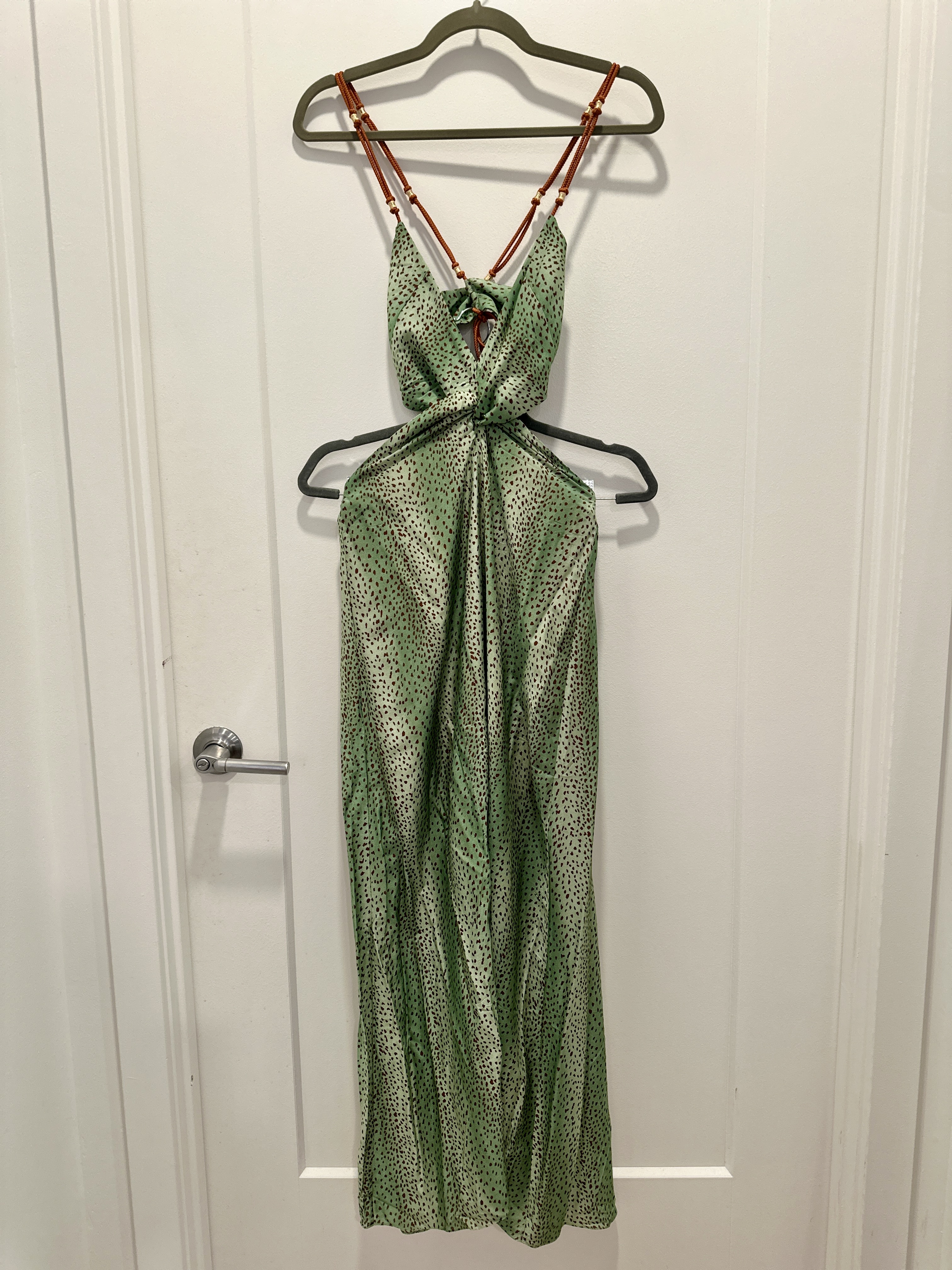 Vix Paula Hermanny Green Maxi Dress Small