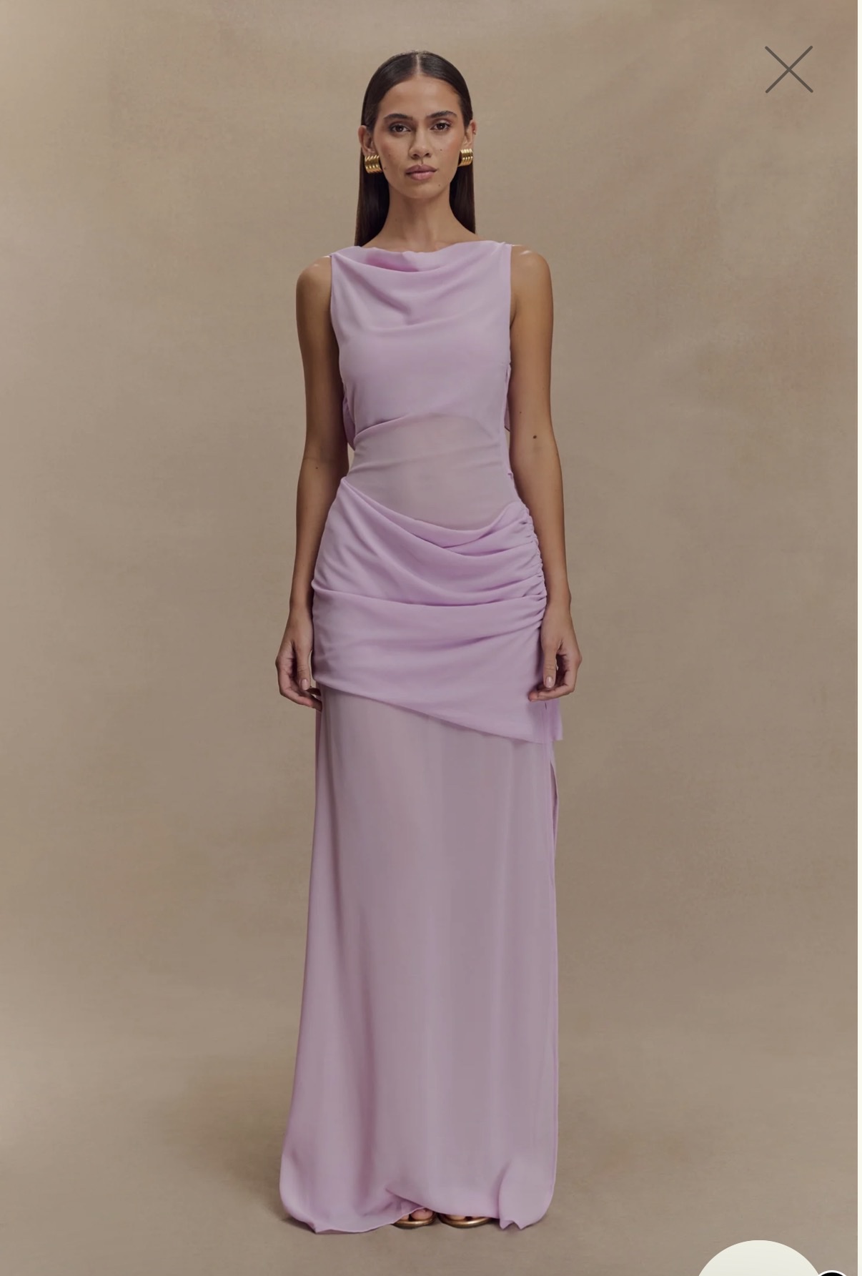 Light purple semi sheer dress by Meshki - Pickle