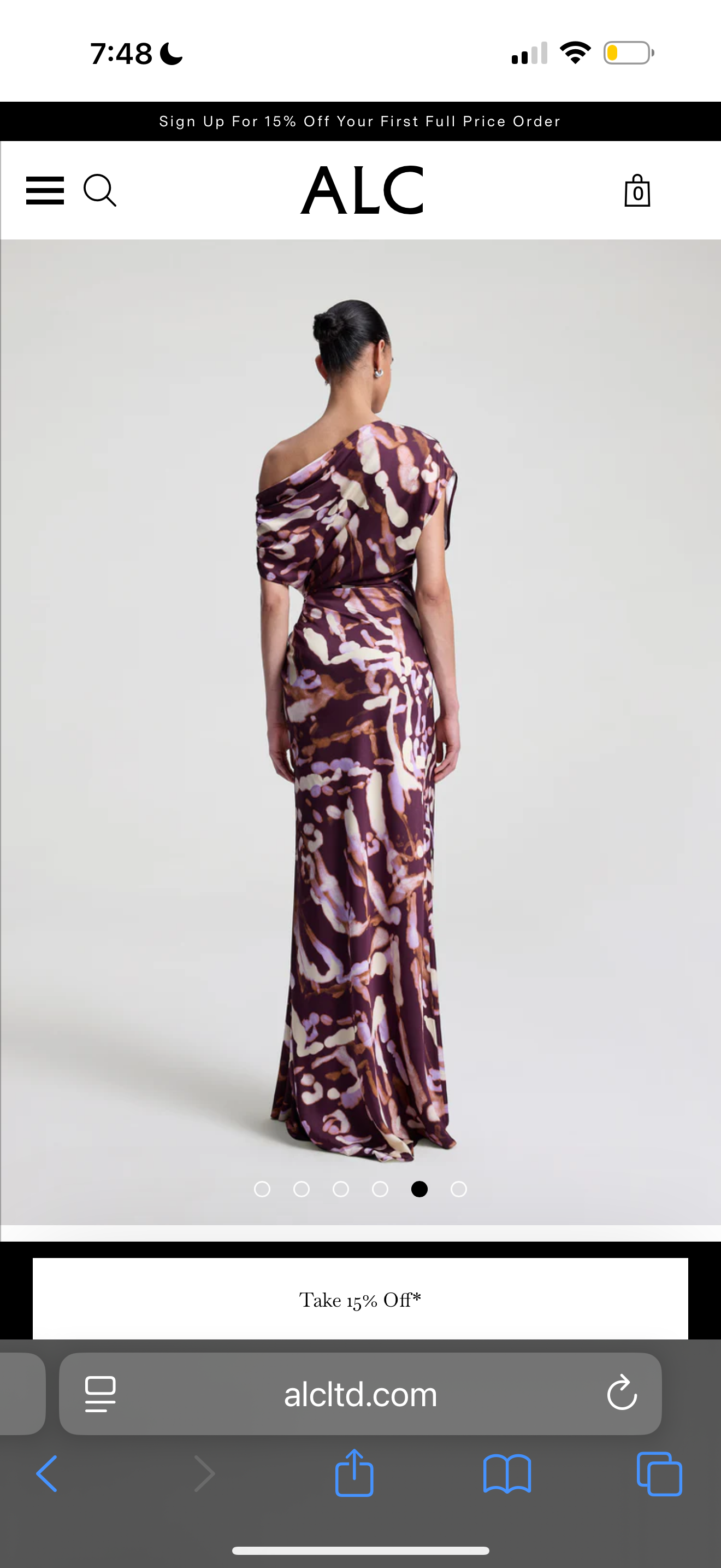 alc poppy asymmetrical dress Poppy One Shoulder Satin Gown main image 0