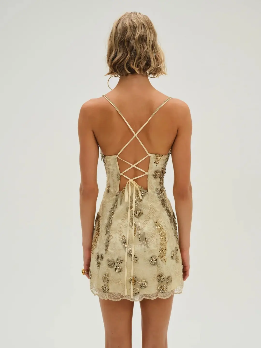 Gold For Love and Lemons Opal Mini Dress, photo 2 of 3