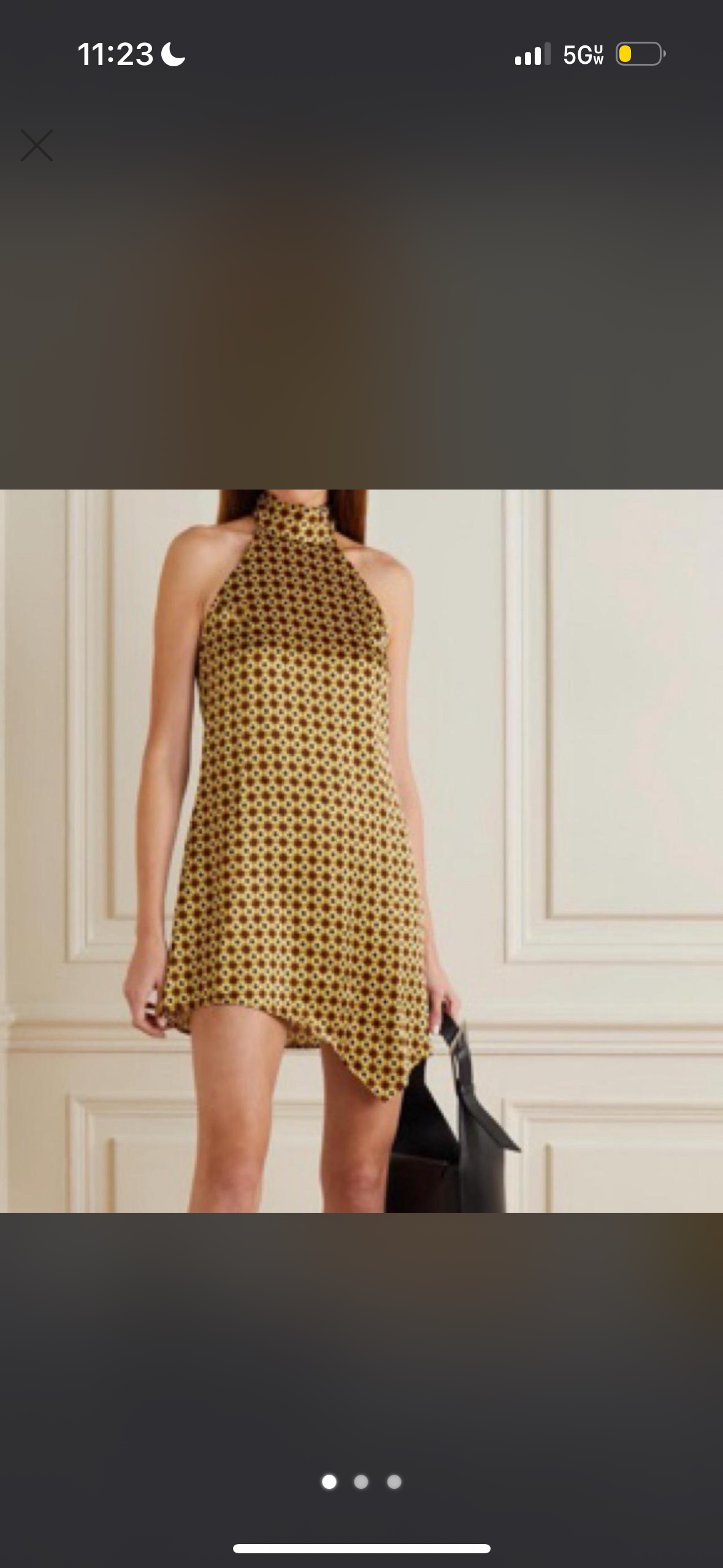 Silk Gold Geometric Print Halter Mini Dress by Reformation - Pickle Silk Gold Geometric Print Halter Mini Dress by Reformation - Pickle