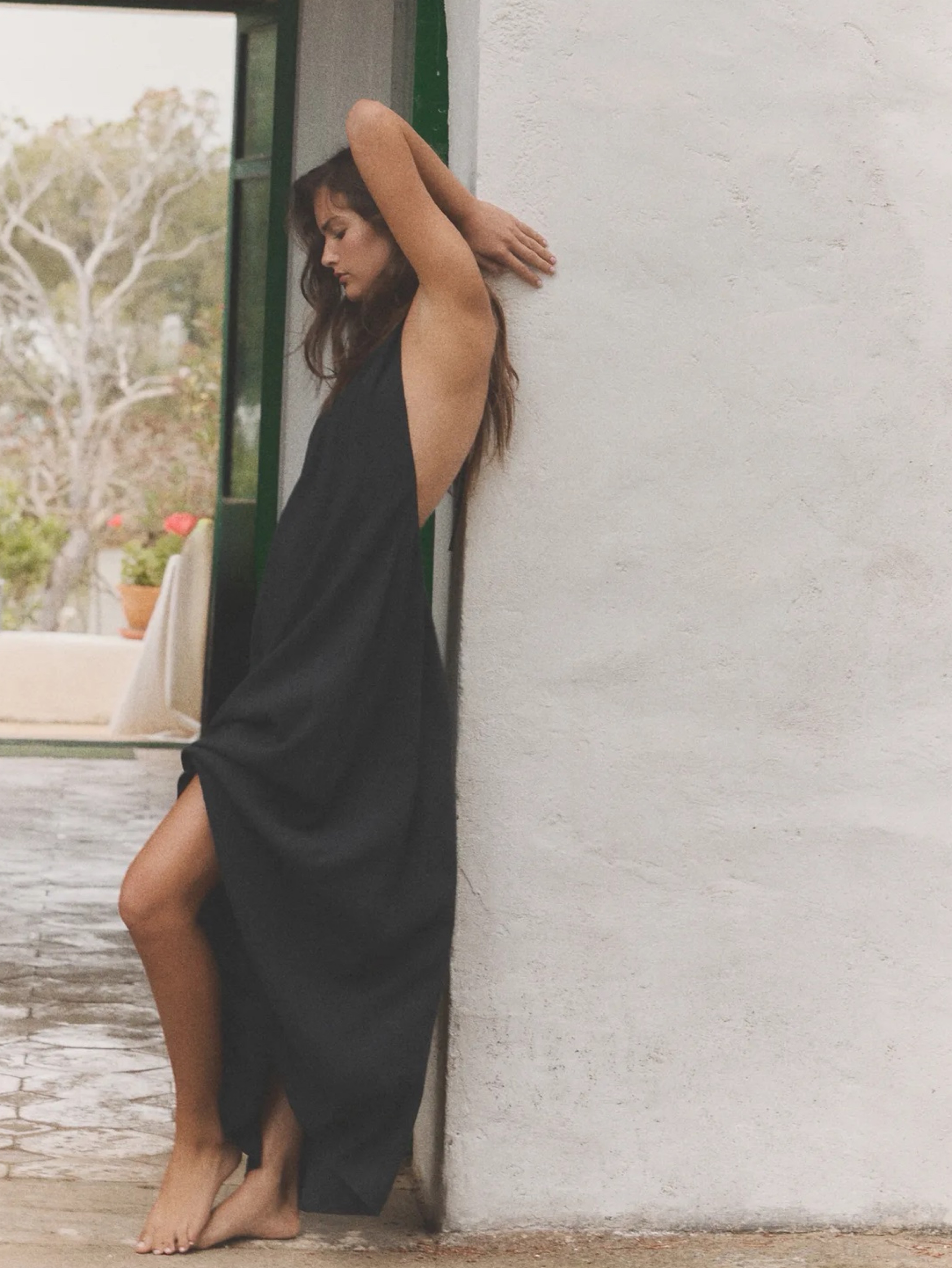 zara backless maxi dress Zara Backless Maxi Dress