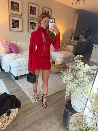 Guizio red Long-Sleeve 2 piece by Danielle Guizio | Pickle