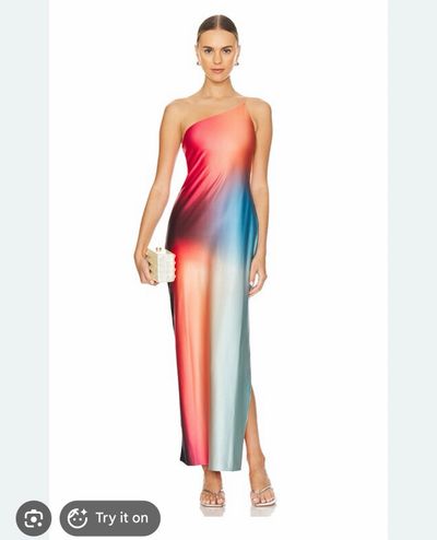 baobab cabana one shoulder ombre dress Baobab Waves 1-shoulder Ombr Maxi Dress by Baobab