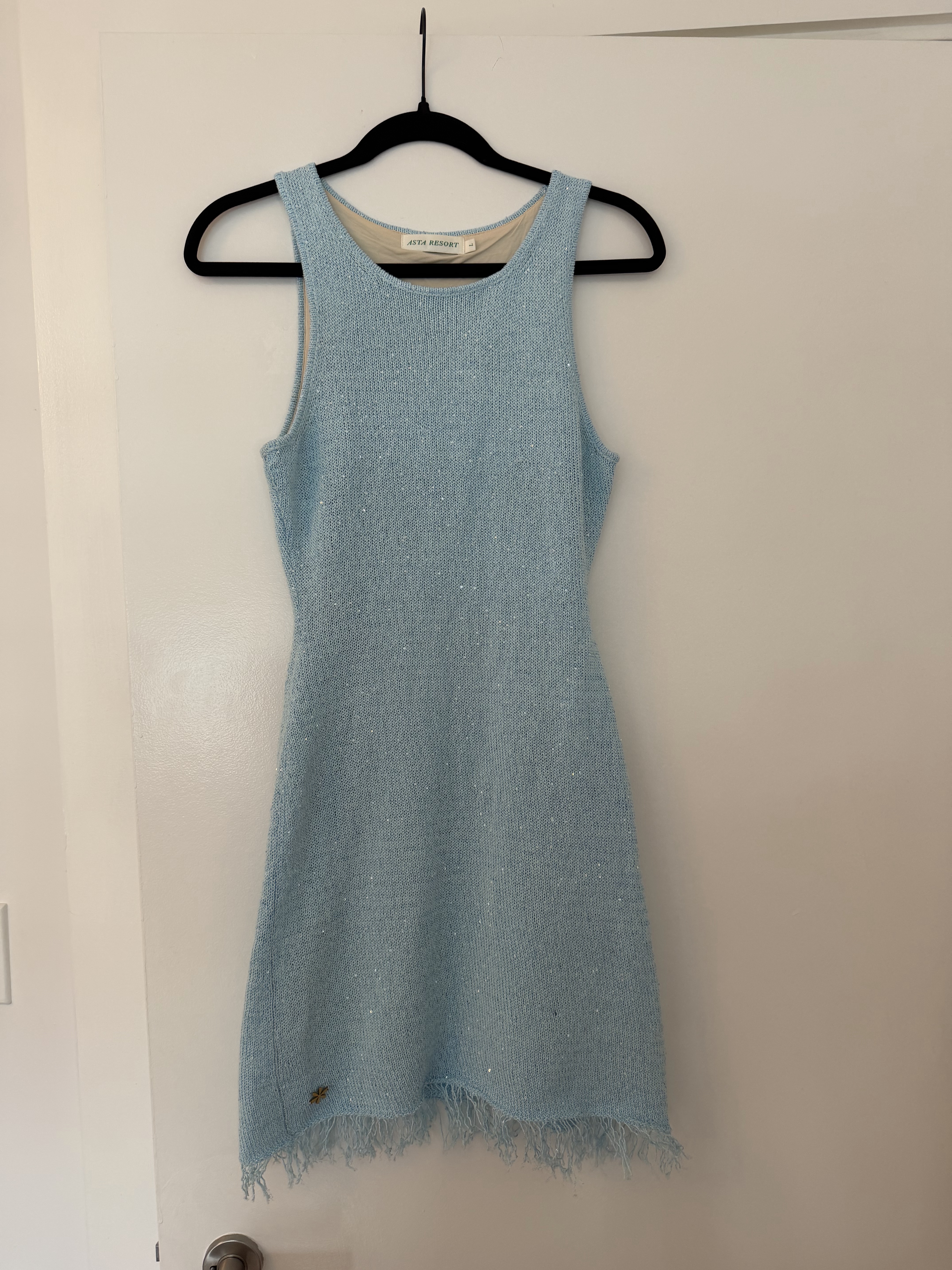 natalia mini dress - baia blue sequin Asta Resort Natalia Mini Dress Baia Blue Sequin by Asta Resort