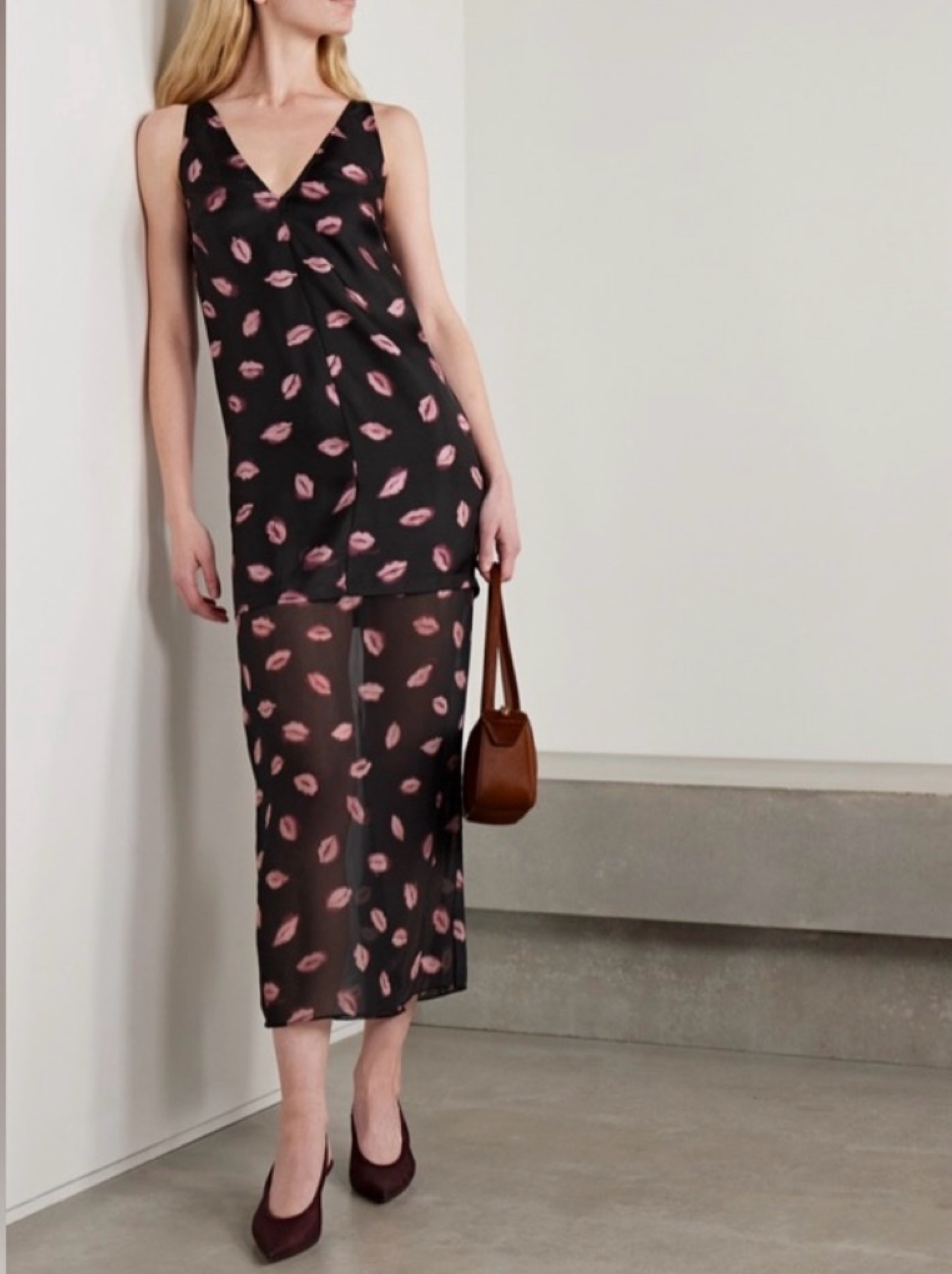 NWT Altuzarra Katrin Lip Print Dress