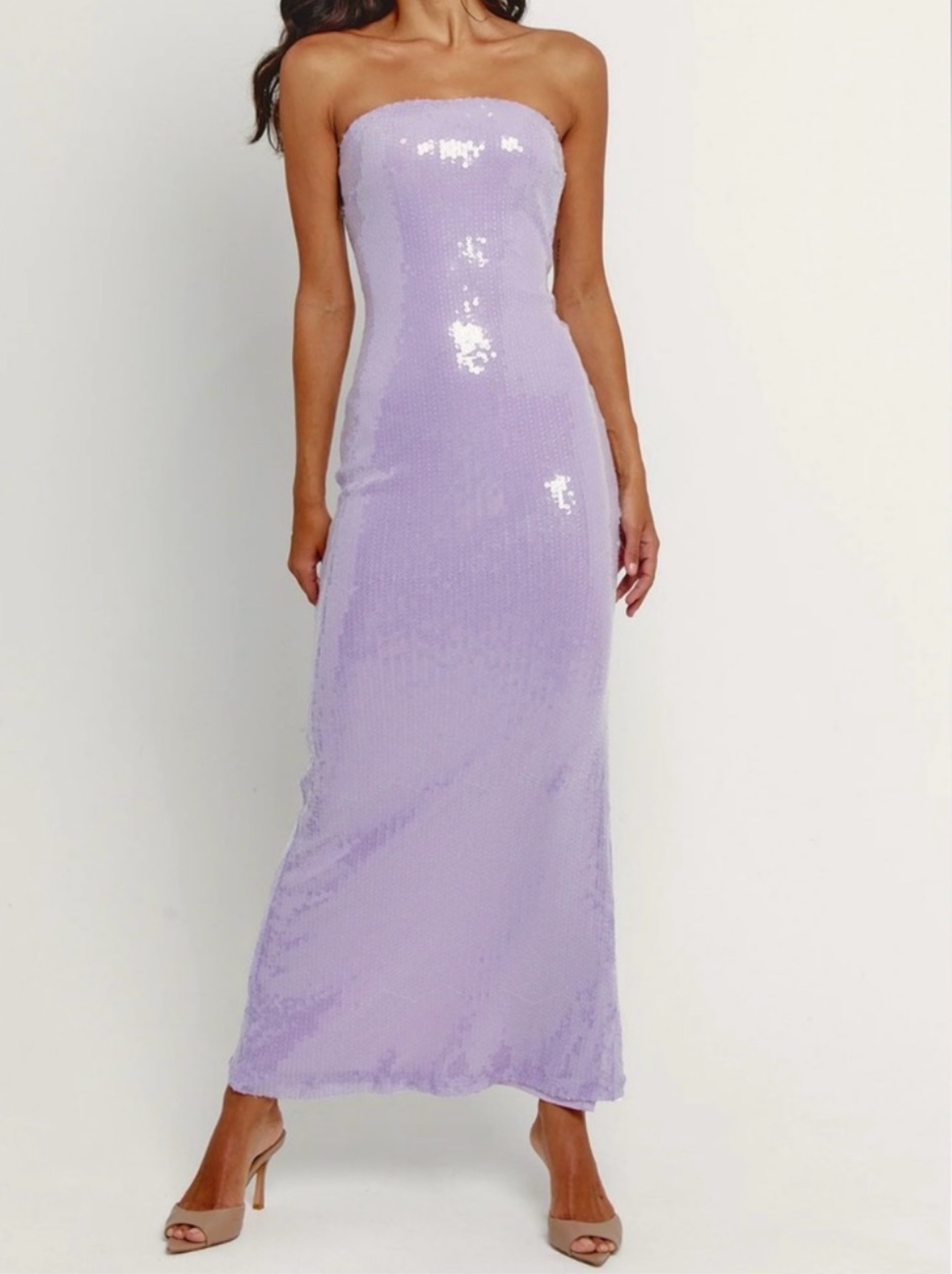 Rare London Sequin Maxi Dress - Size 6, M
