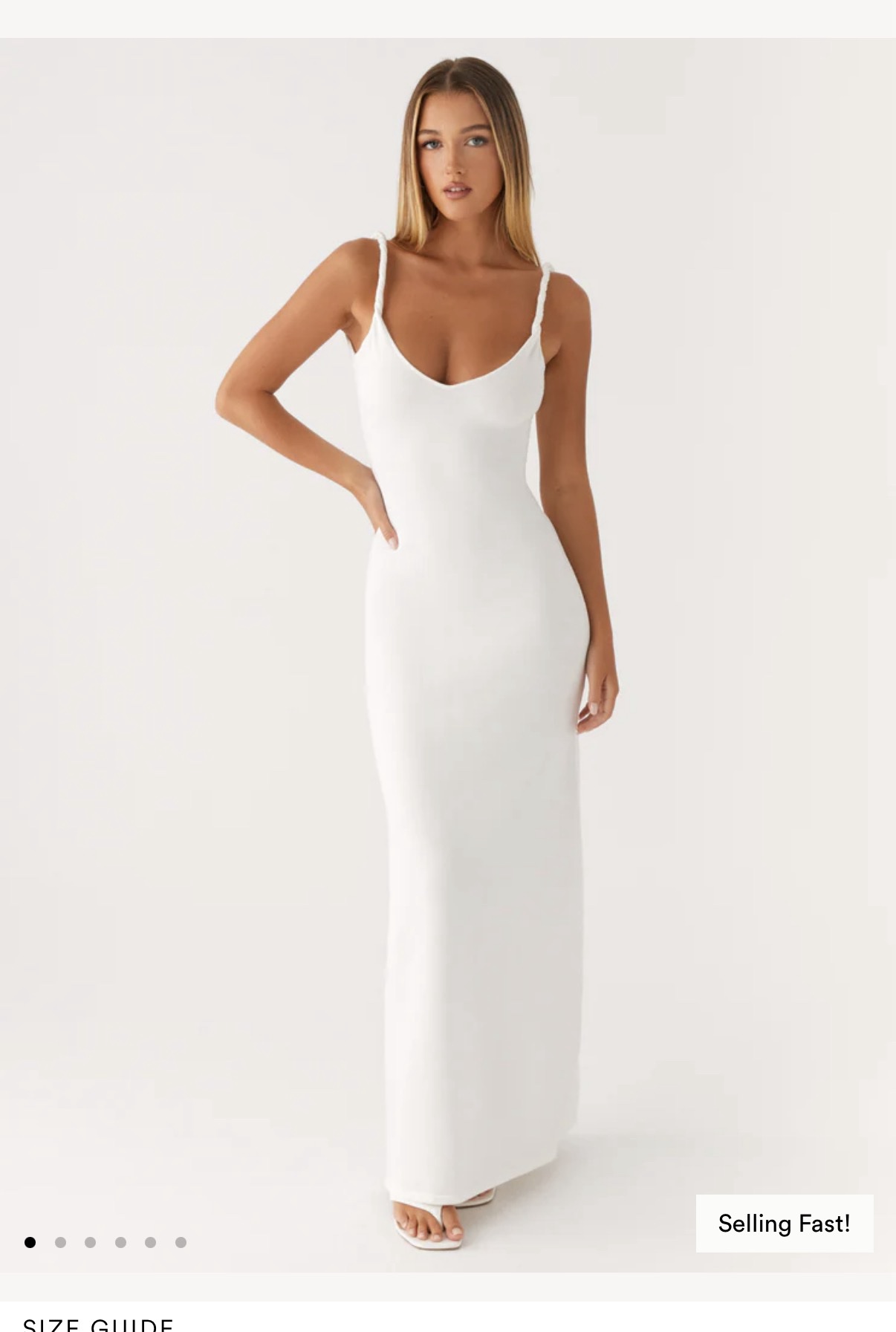 White Bodycon Maxi Dress by Peppermayo - Pickle White Bodycon Maxi Dress by Peppermayo - Pickle