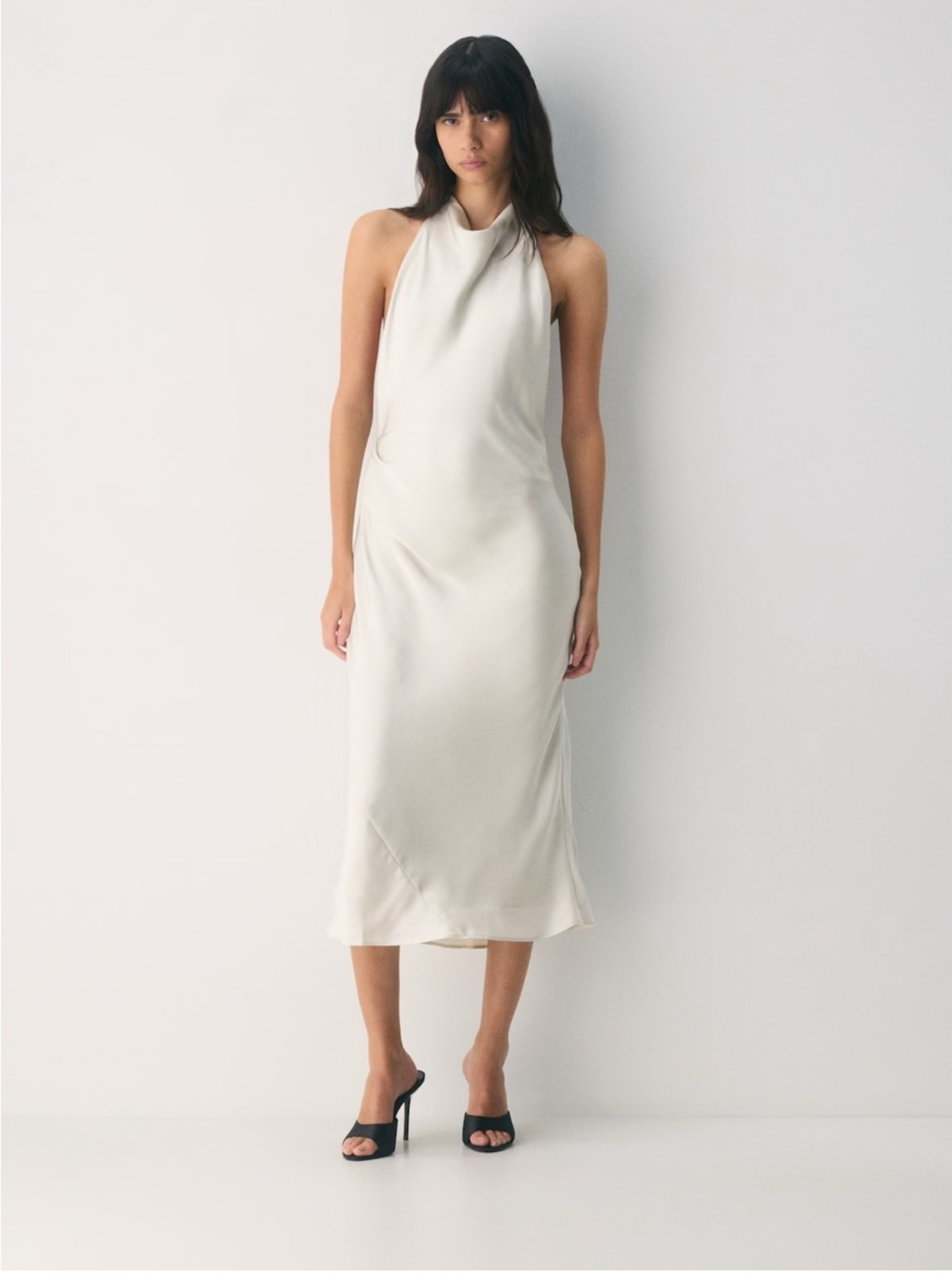 aritzia satin dress Wilfred Charmaine The Closet New York This is a mockneck mini dress with a relaxed fit Scene Satin Dress | Aritzia