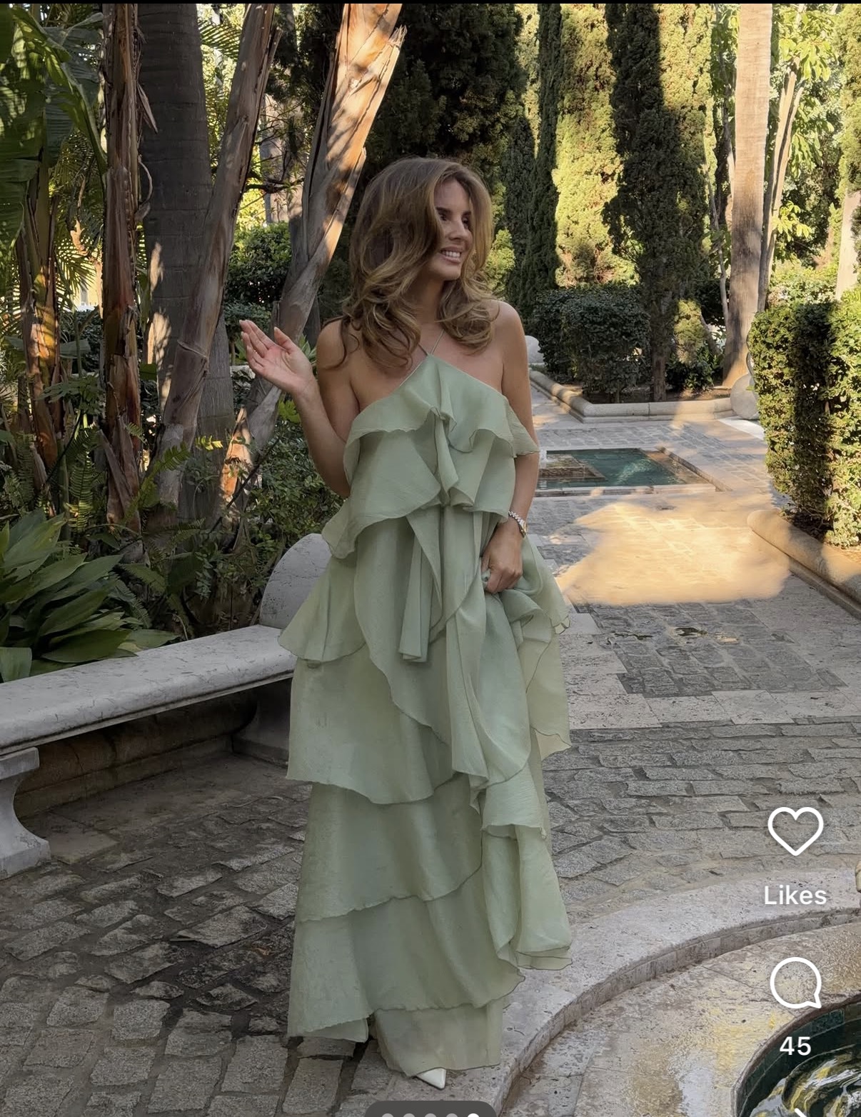 Sage Green Chiffon Ruffle Maxi Dress by NAKD - Pickle Sage Green Chiffon Ruffle Maxi Dress by NAKD - Pickle