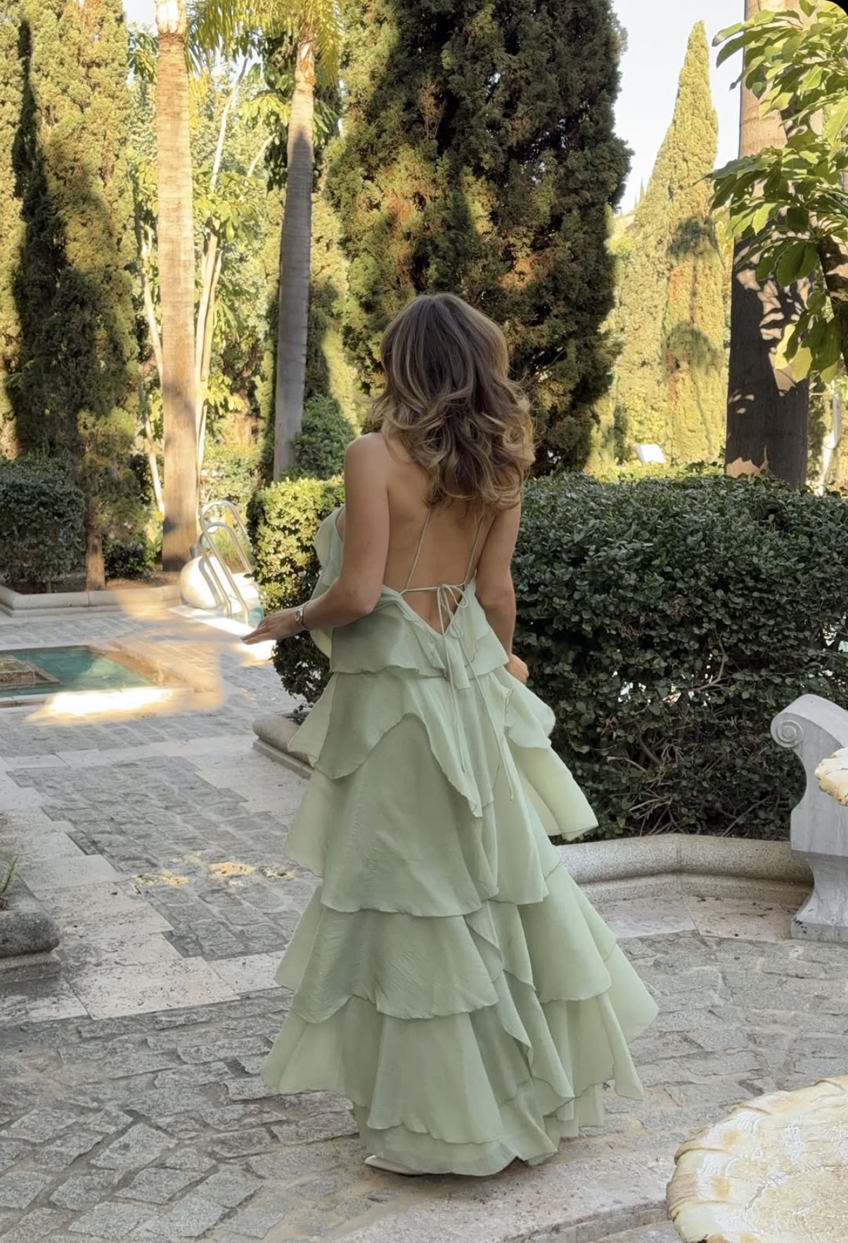 Sage Green Chiffon Ruffle Maxi Dress by NAKD - Pickle Sage Green Chiffon Ruffle Maxi Dress by NAKD - Pickle