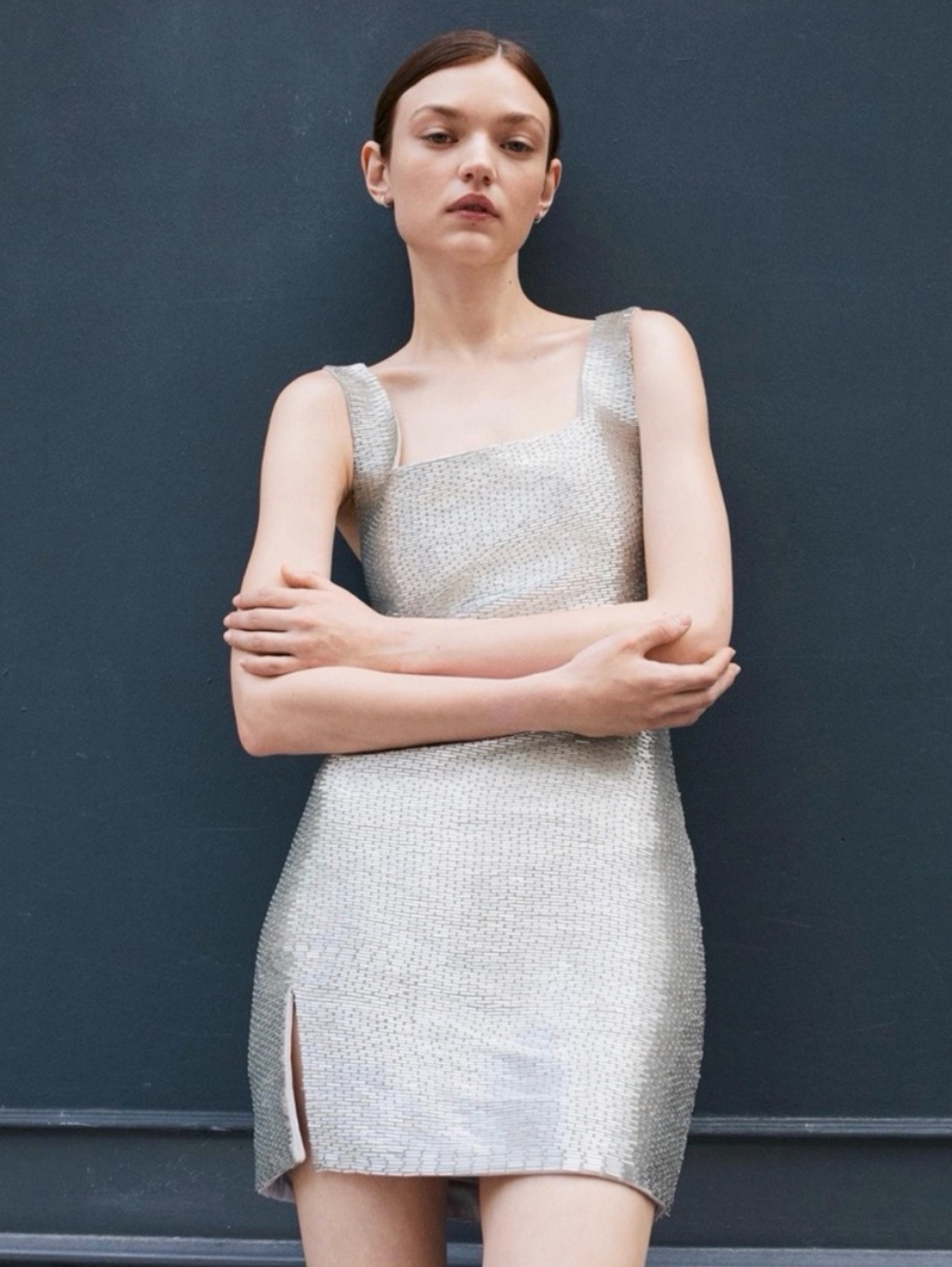 staud le sable beaded mini dress Staud Le Sable Dress Ivory