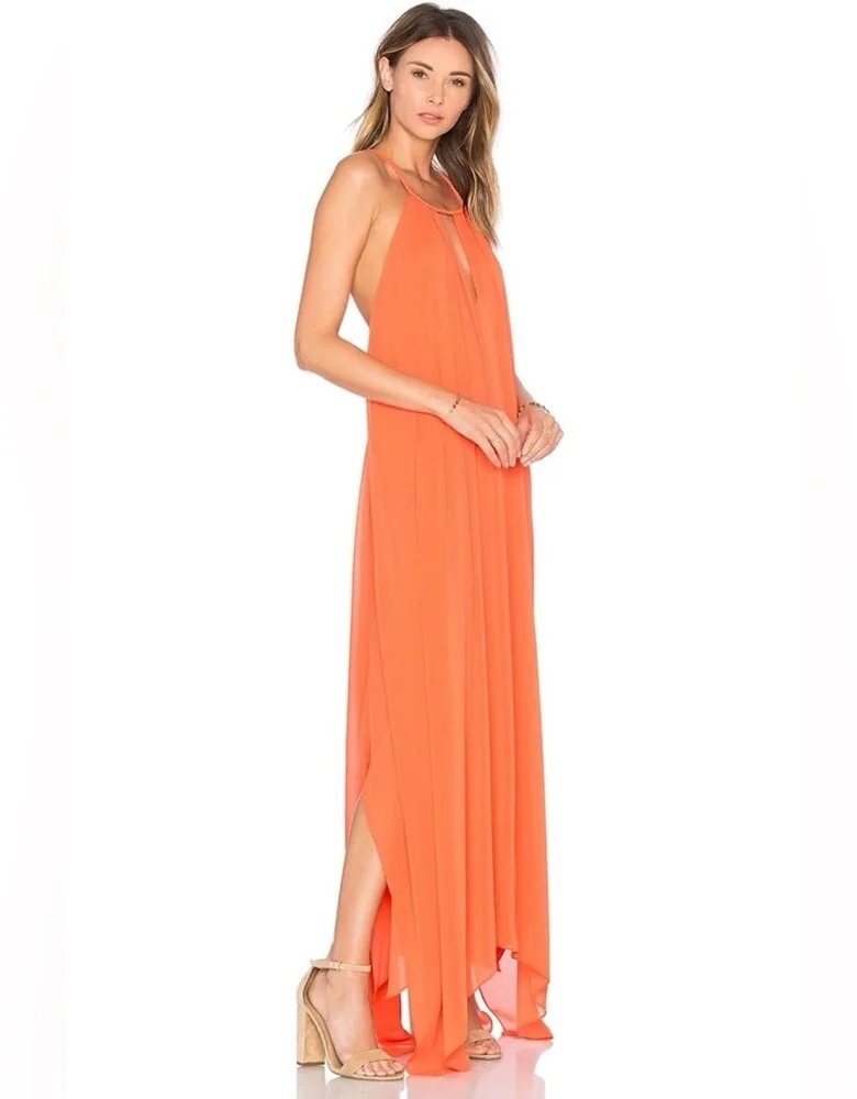 alice and olivia orange maxi dress Alice + Olivia Nelle Cutout Maxi Dress In Bright Orange - 75% Off