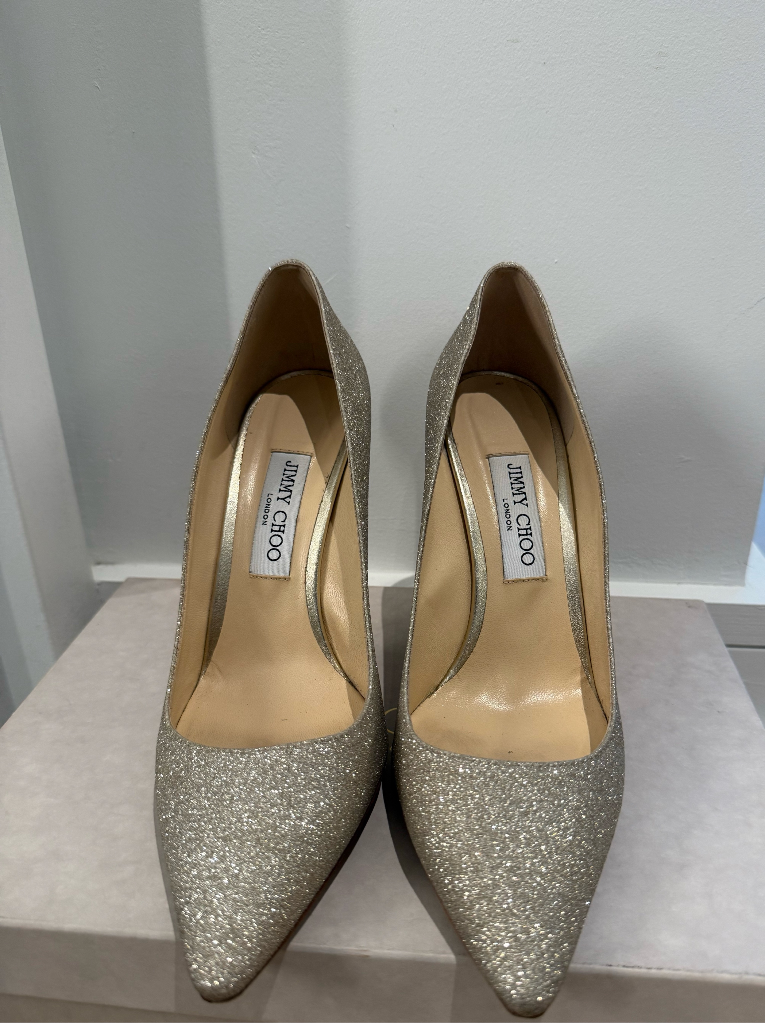 Jimmy Choo Platinum Ice Romy 100 by Jimmy Choo - Pickle