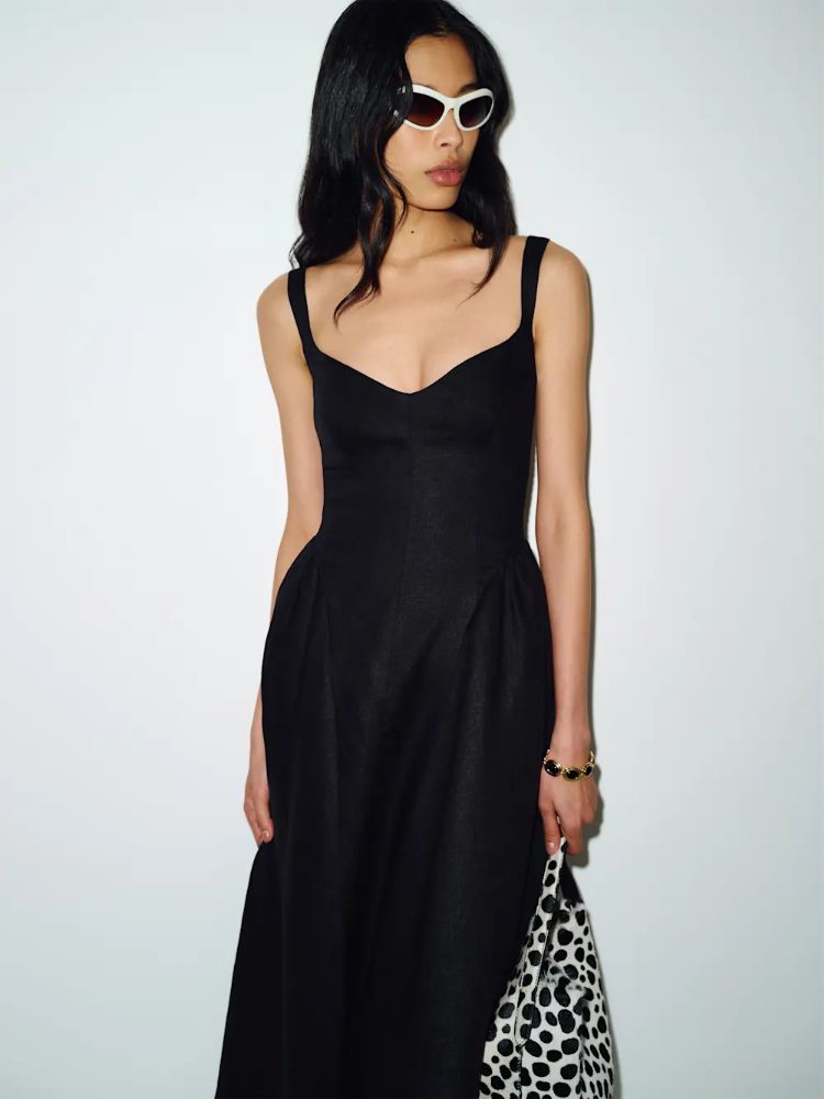 Reformation Birdie Linen Dress