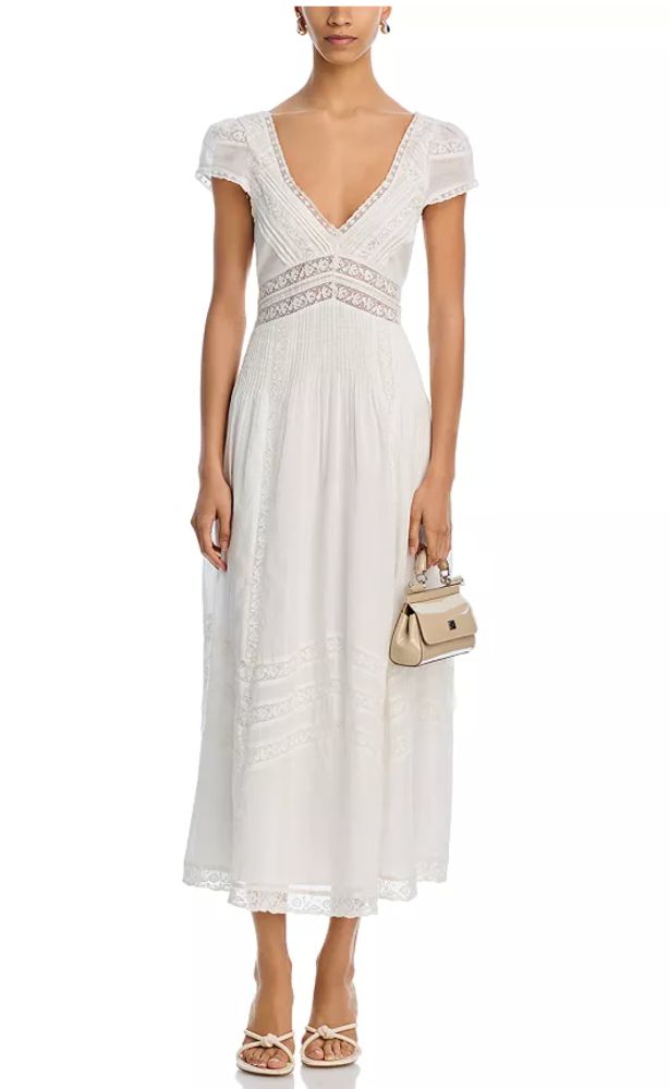 Love Shack Fancy Suvi Dress in White