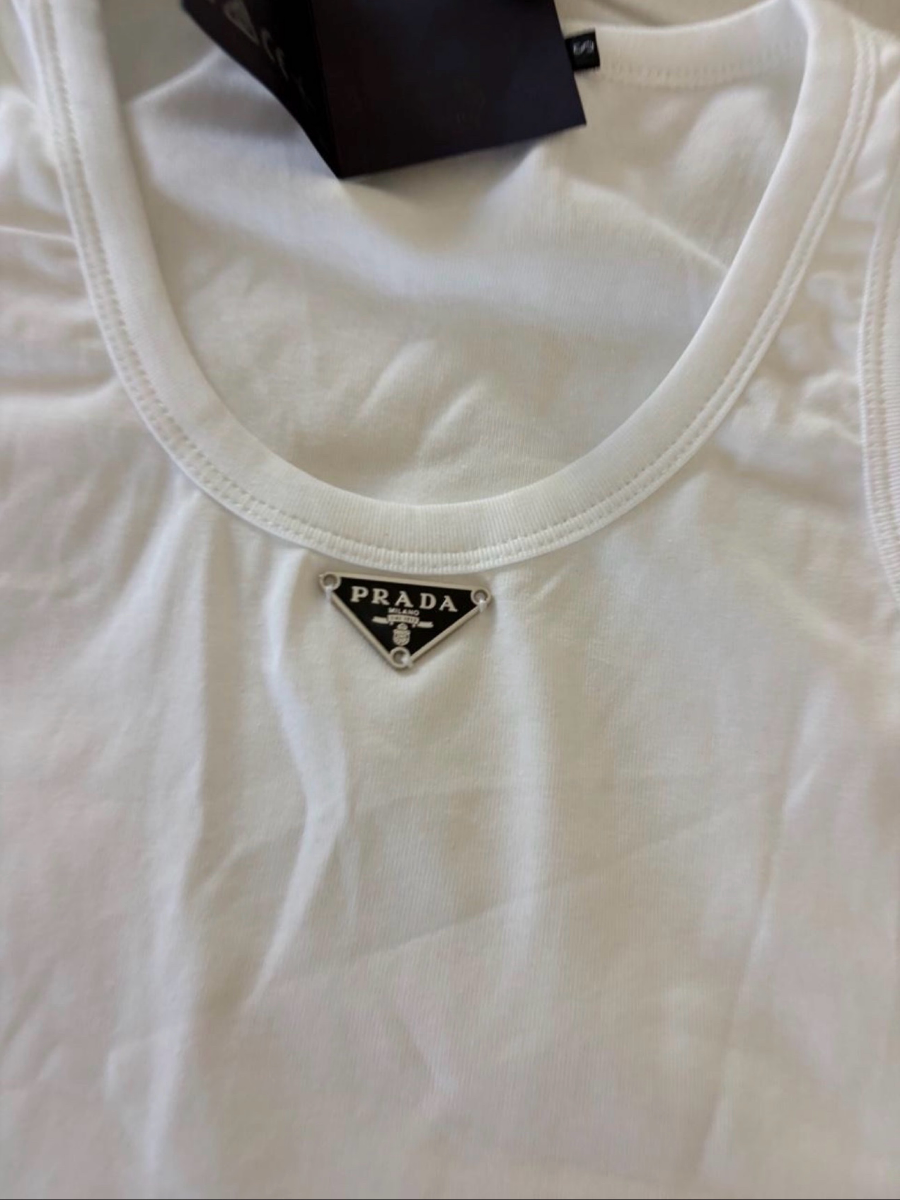 PRADA white crop tank top by Prada - Pickle