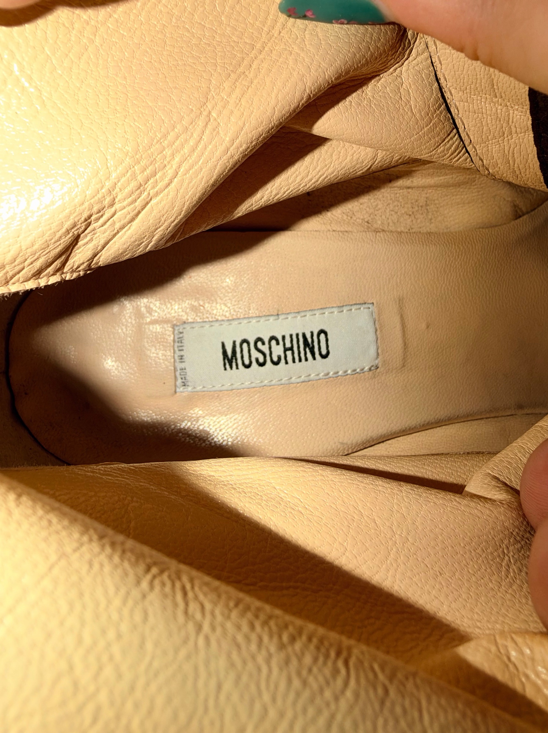 Vintage Moschino Brown Suede Lace-Up Boots by Moschino | Pickle