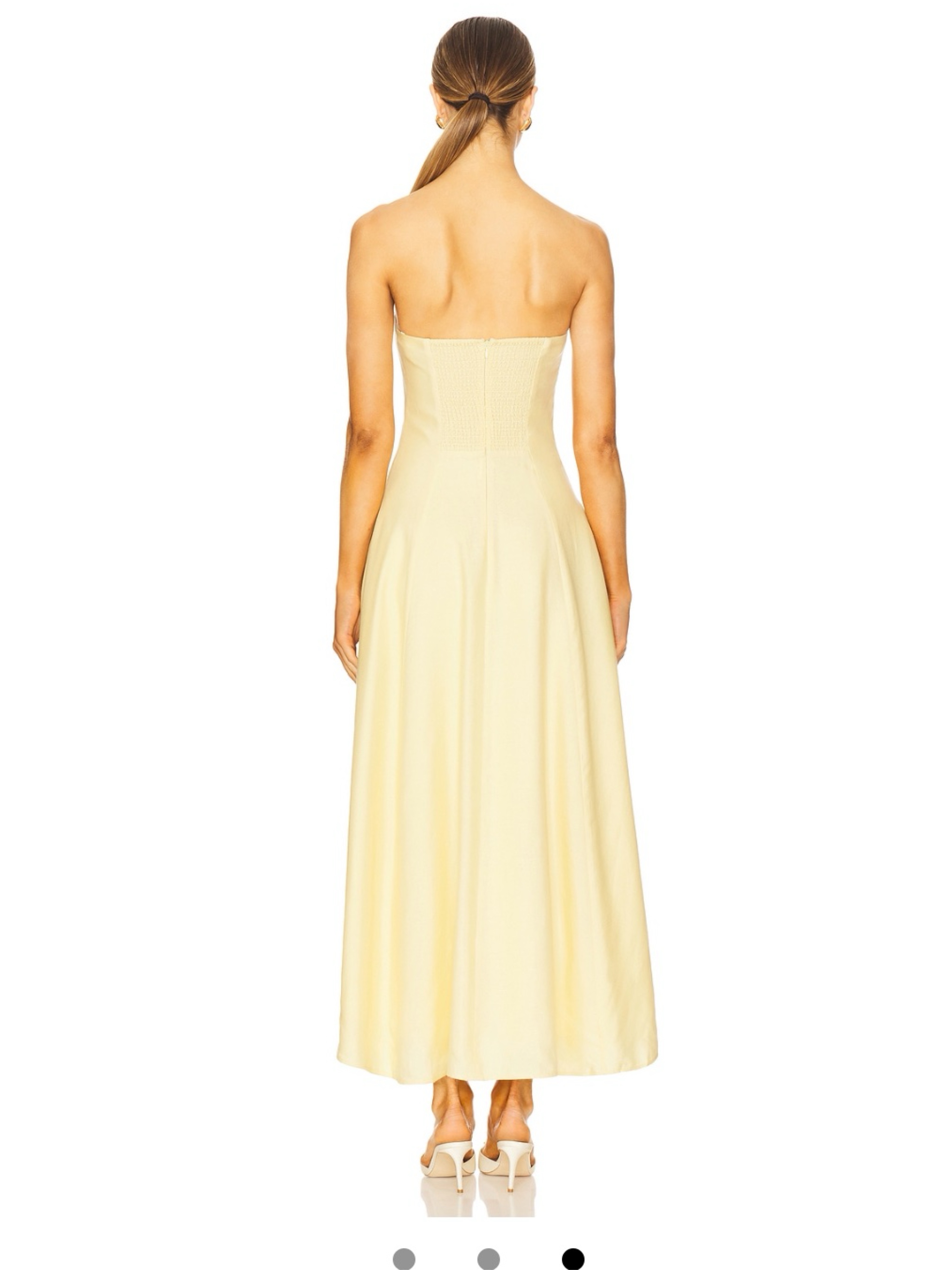revolve yellow midi dress Revolve Yellow Linen Midi Dress by Favorite Daughter