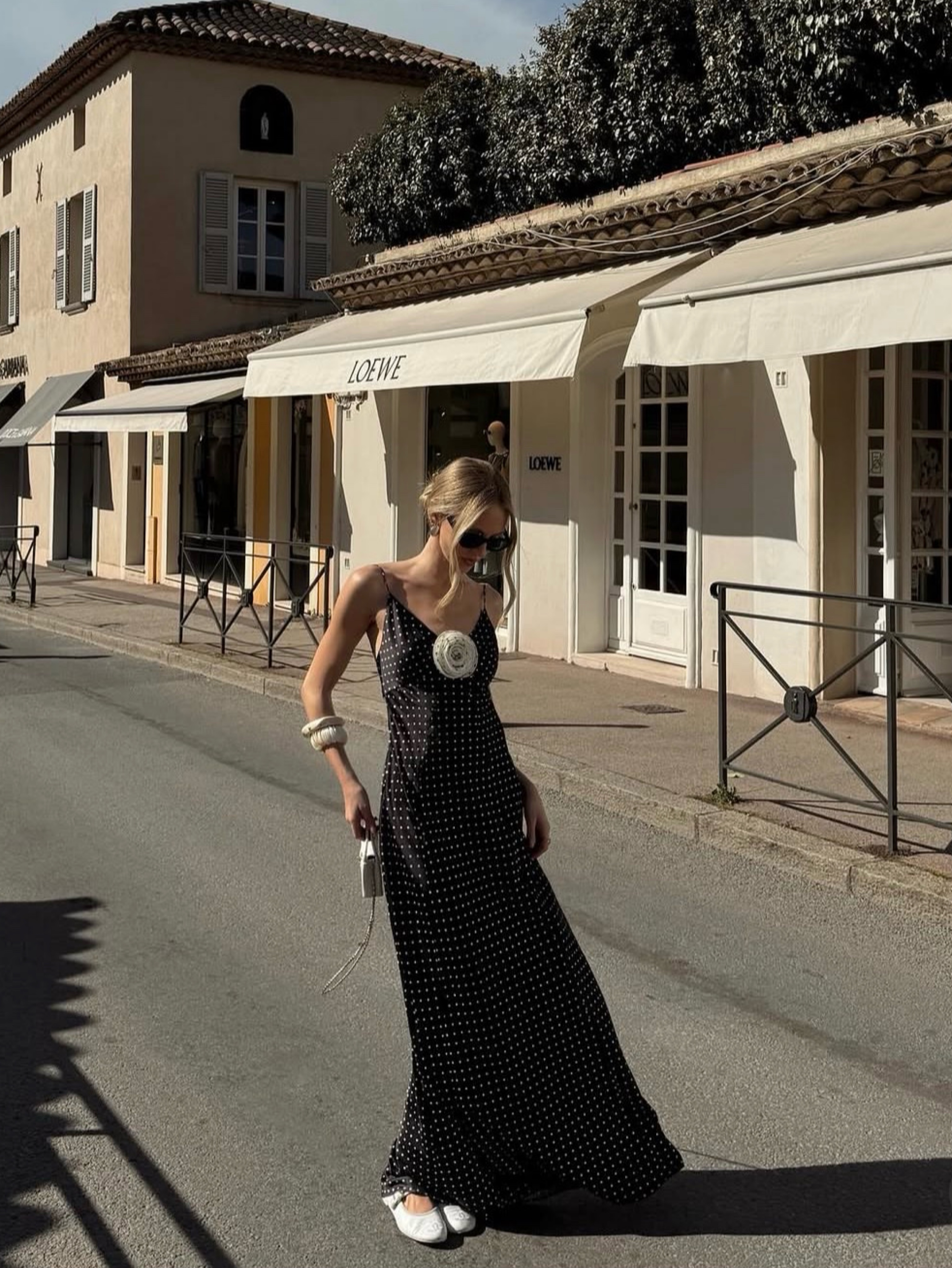 SAME Deep V Rosette Gown