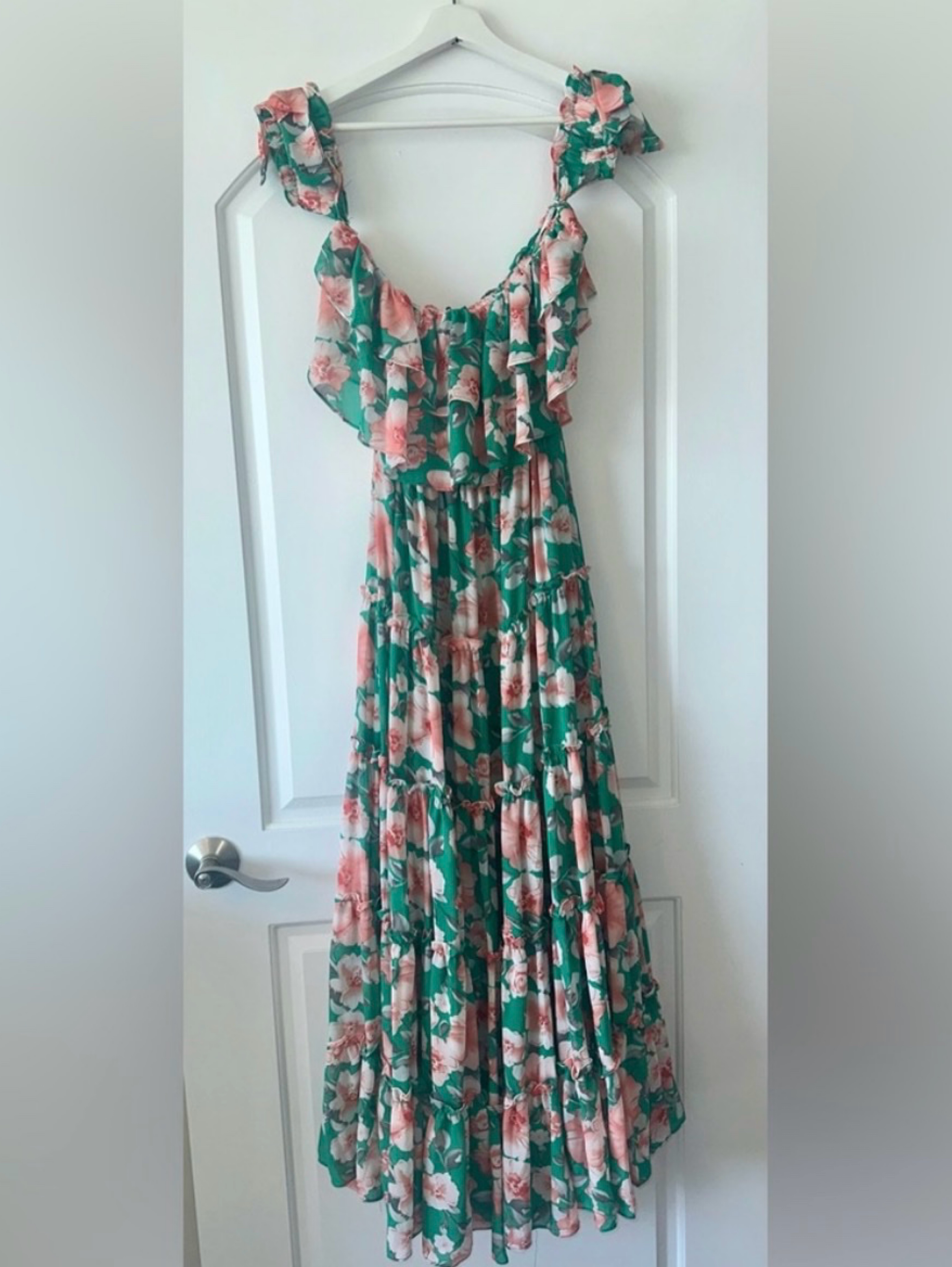 lulus green floral dress Sage Green Satin Dress - Floral Print Dress - Surplice Maxi Dress