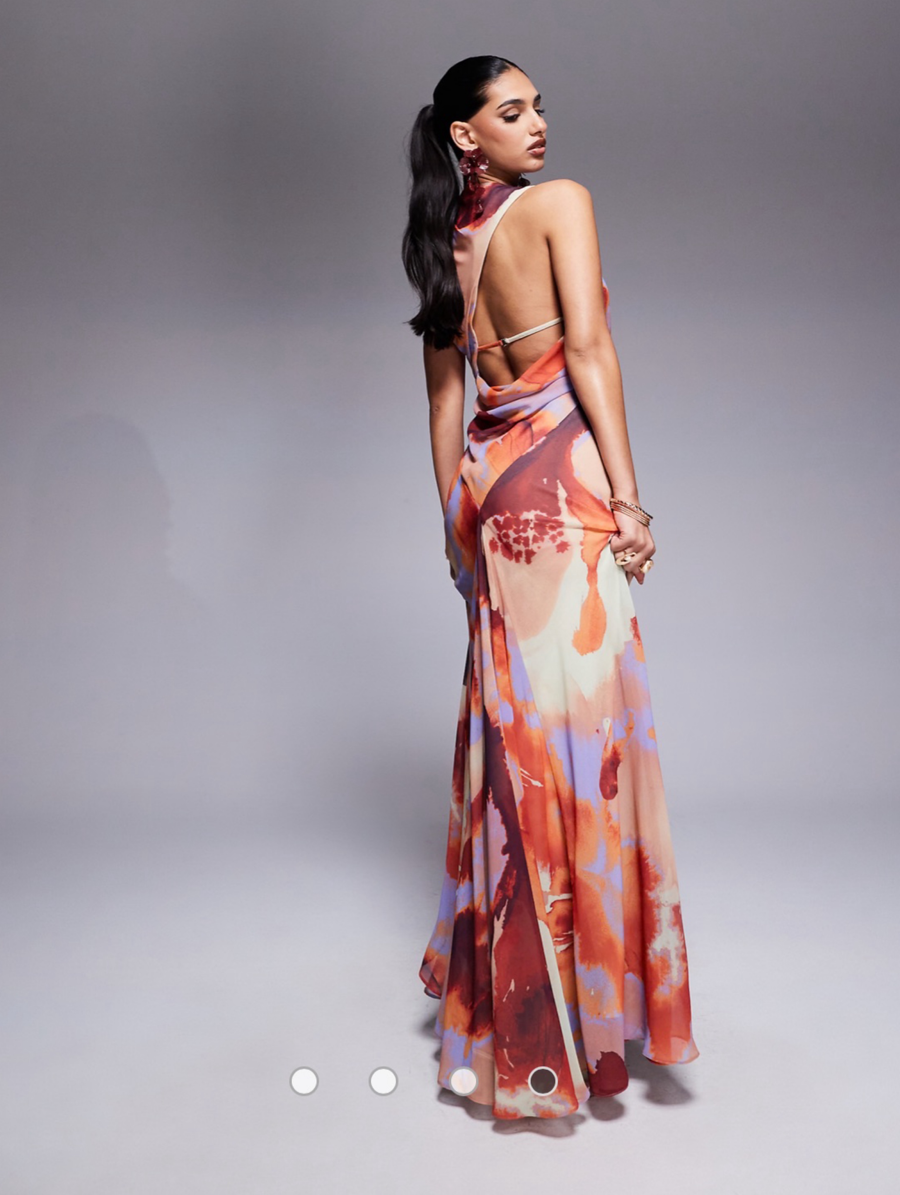 asos design dress Cami Bias Maxi With Large Floral Print In Blue Made from lightweight polyester ASOS Design - Maxi Dress