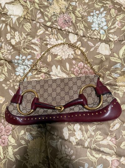 Vintage Gucci Tom Ford Era Horsebit Studded Shoulder Bag by Gucci