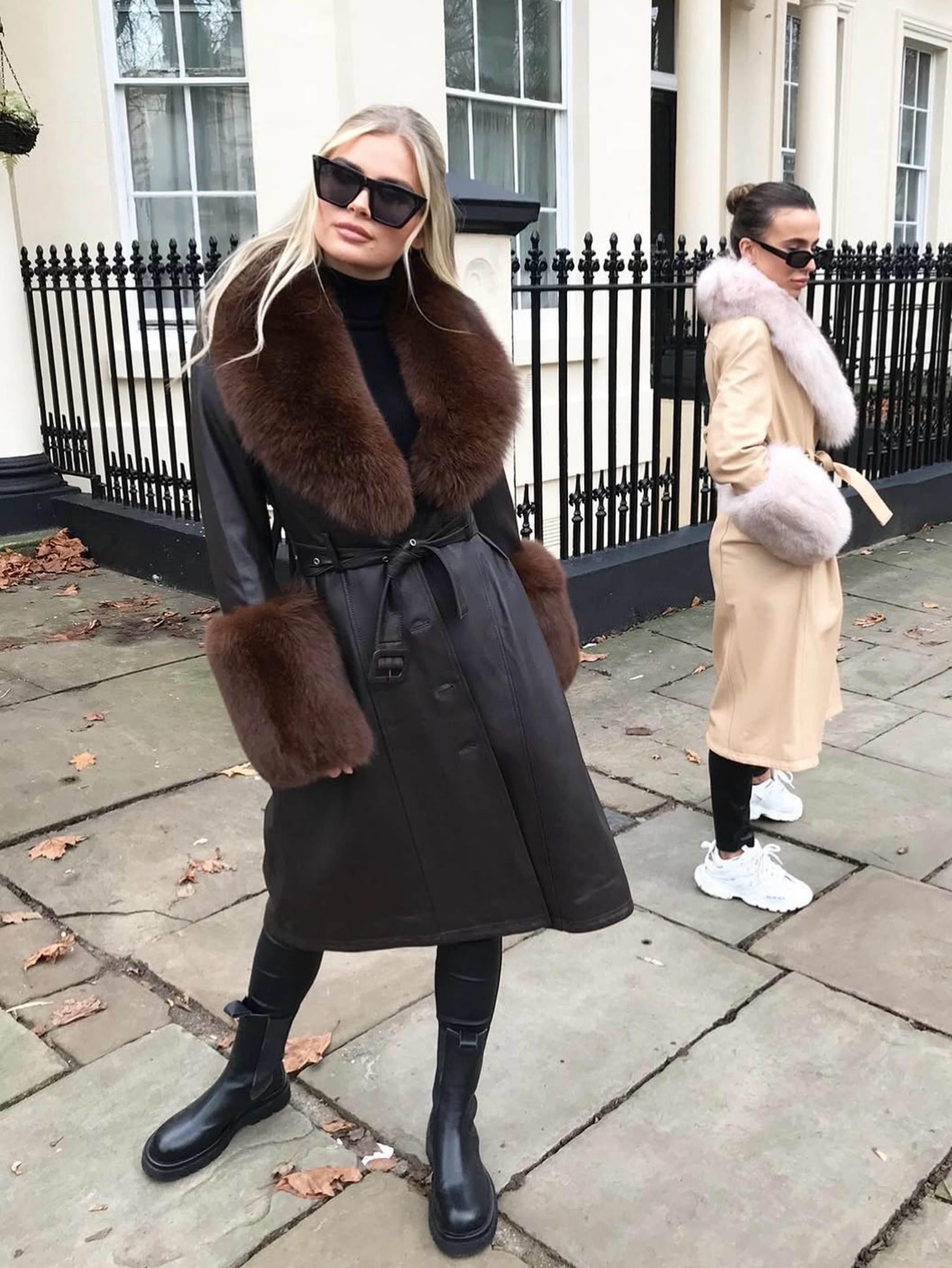Twenty Fall - Ari Leather Coat (chocolate)