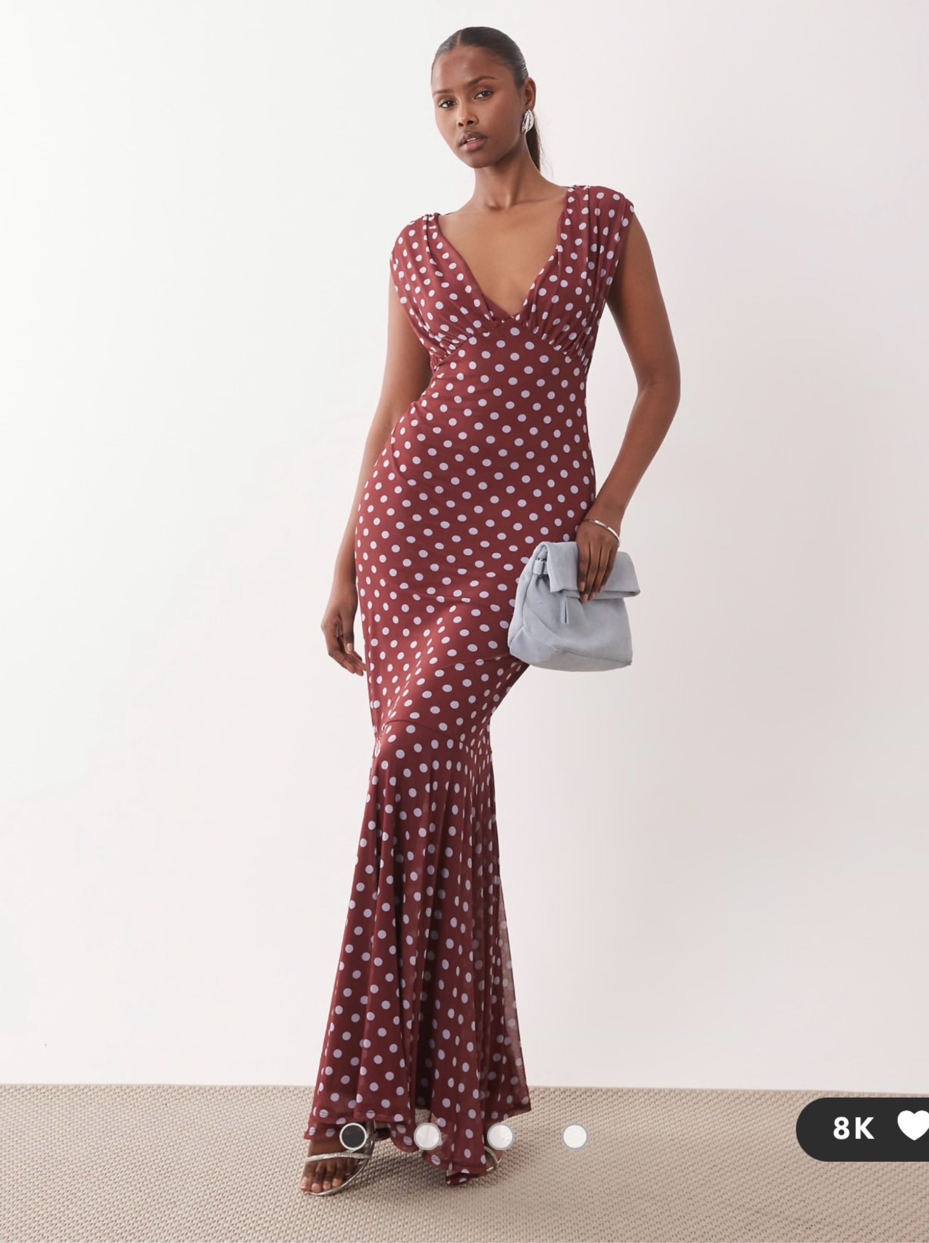 asos polka dot maxi dress ASOS Design - Maxi Dress - Women - Viscose/Rayon - 12 US
