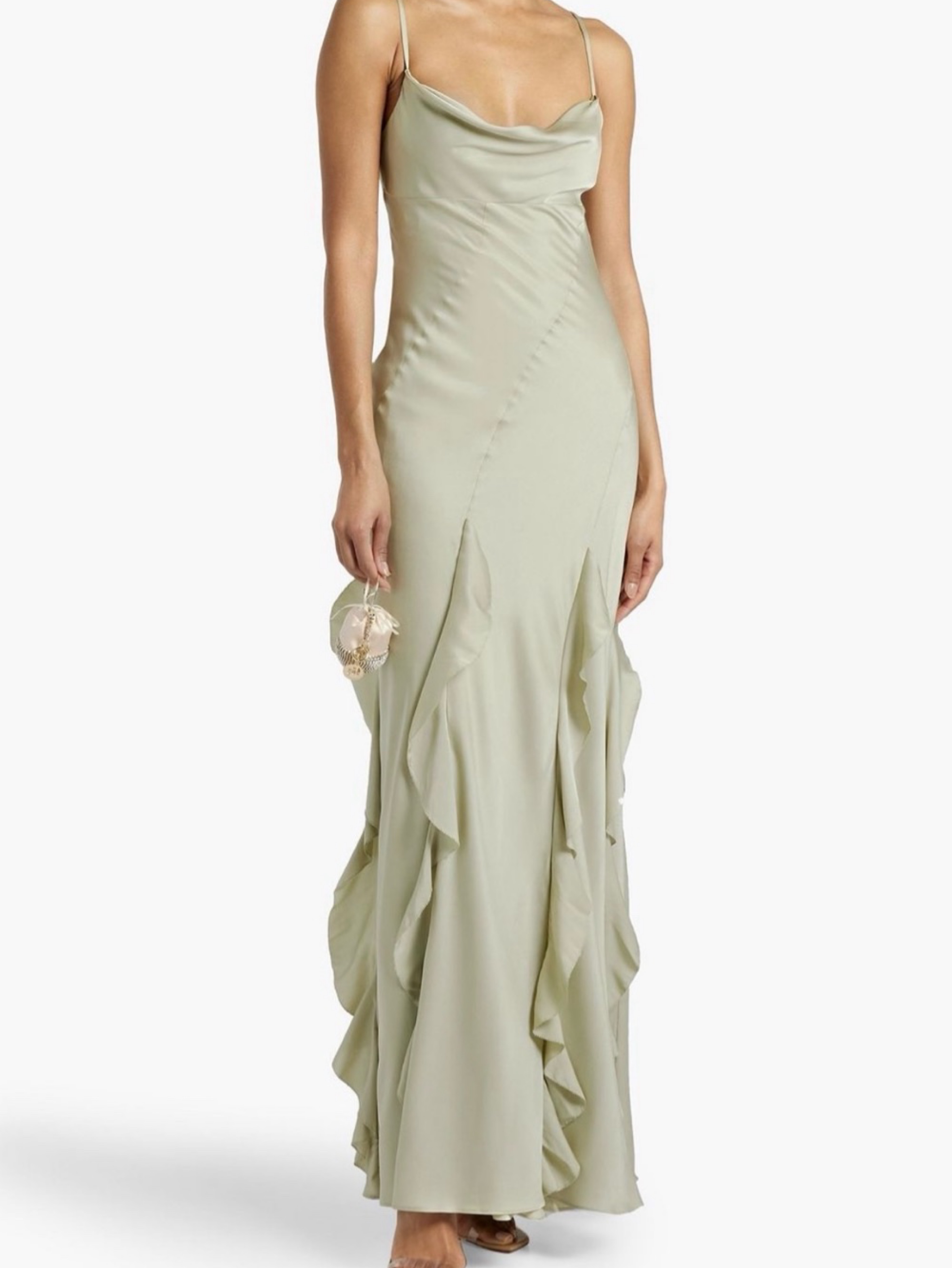 nicholas green dress Nicholas Olive Green Silk Halter Maxi Dress by Nicholas