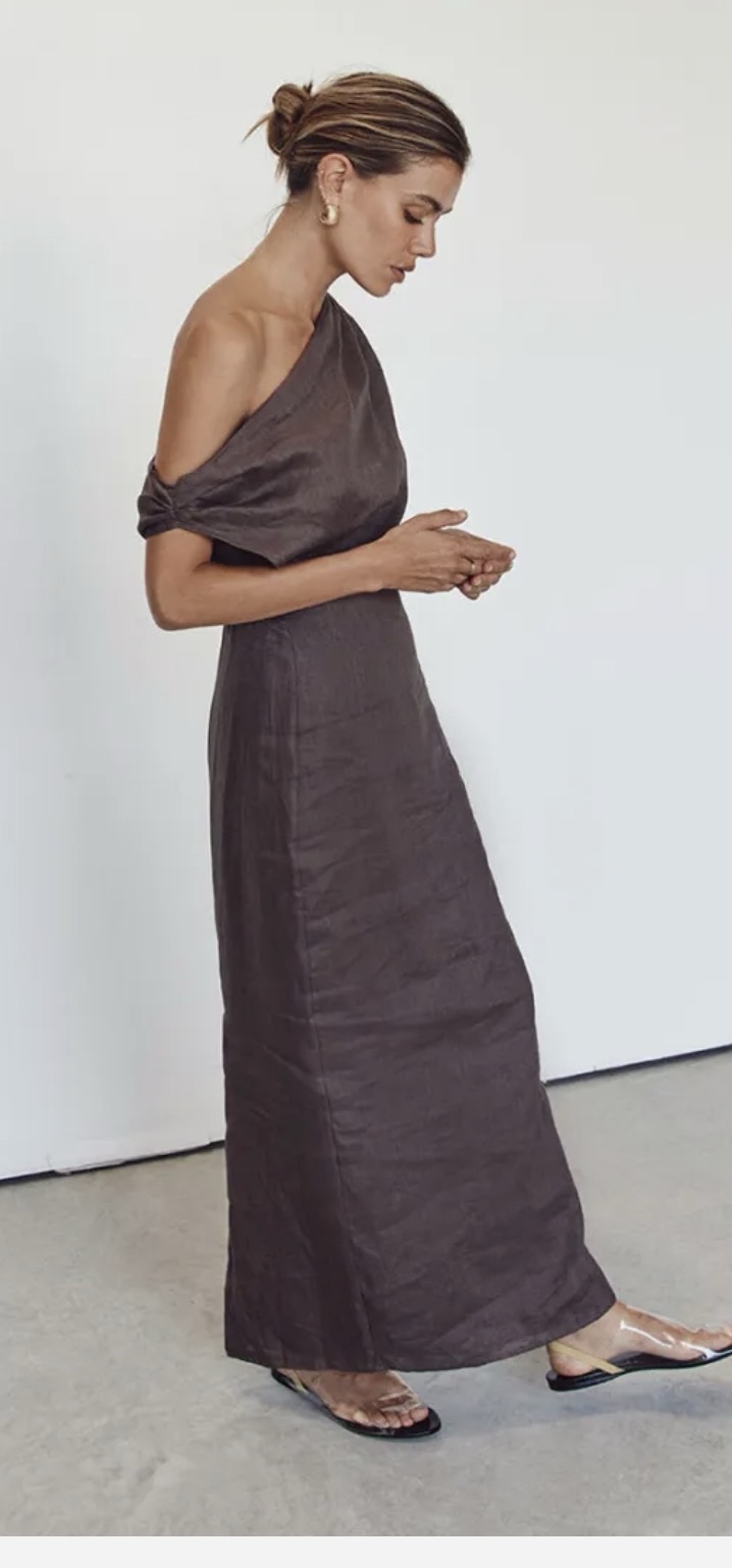 Dissh brown linen dress by Dissh - Pickle Dissh brown linen dress by Dissh - Pickle