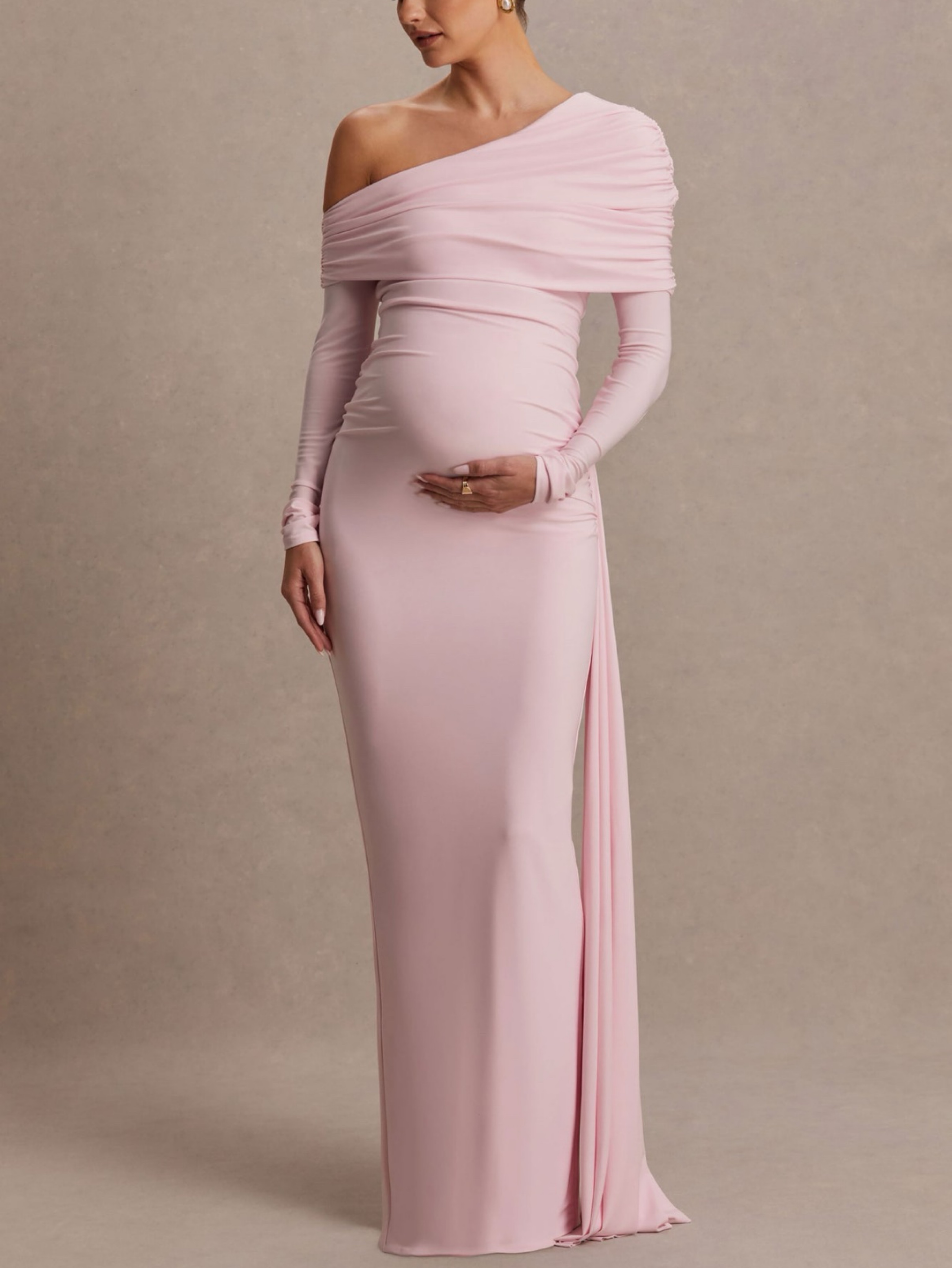 club l maternity dress Club L London Amara Blush Pink Maternity Dress by Club L London