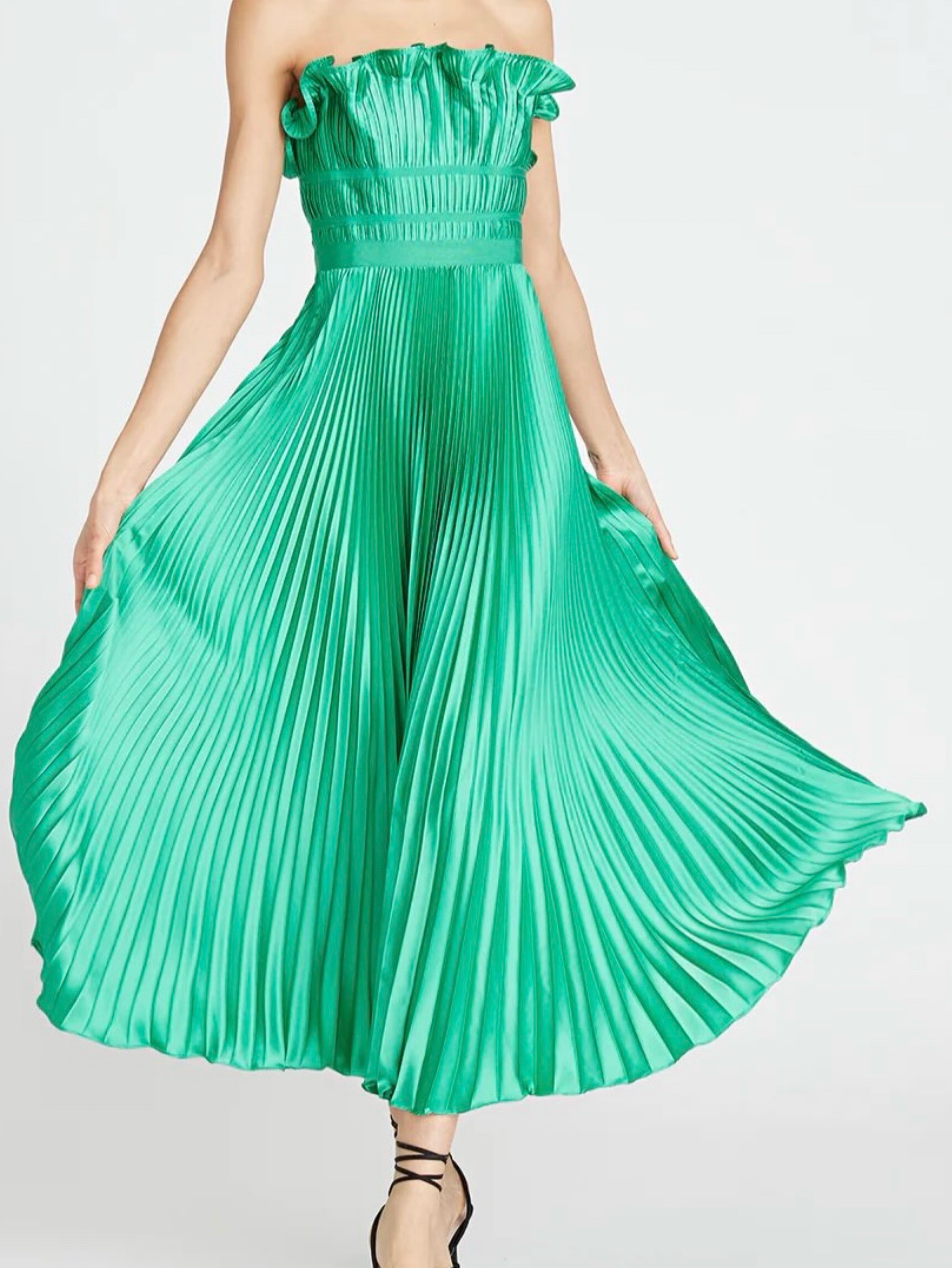 green dress size 6 LUOGENLI Girls Dresses Size 6 Sparkly Big Girls Dresses Ruffled Classical Puff Sleeve Waist Dress Gown Graduation Dresses For Girls Girls Dresses Size 12-14 Casual Green 16-17 Years