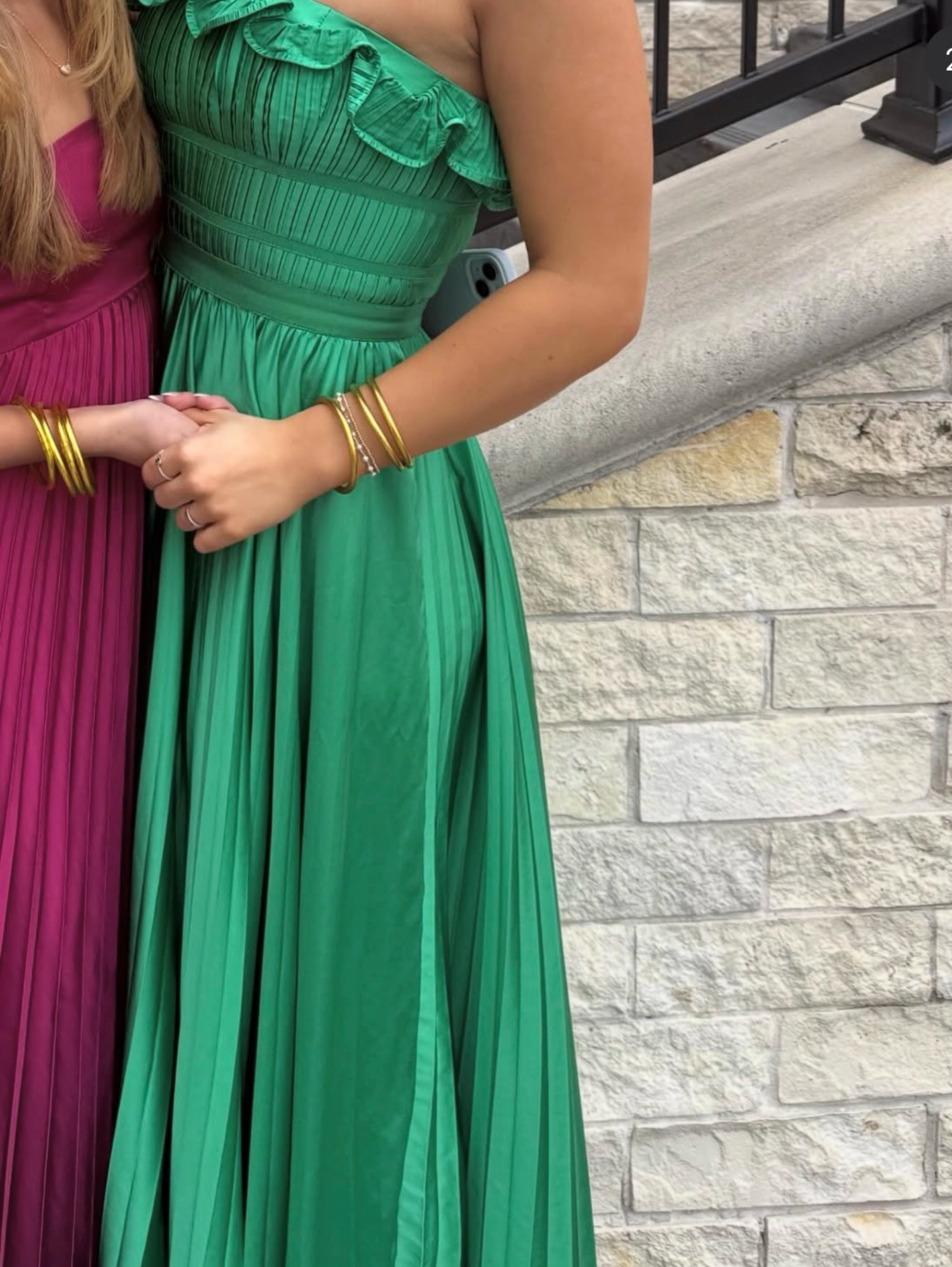 giada pleated dress in green grass amur AMUR Giada Pleated Dress in Green Grass