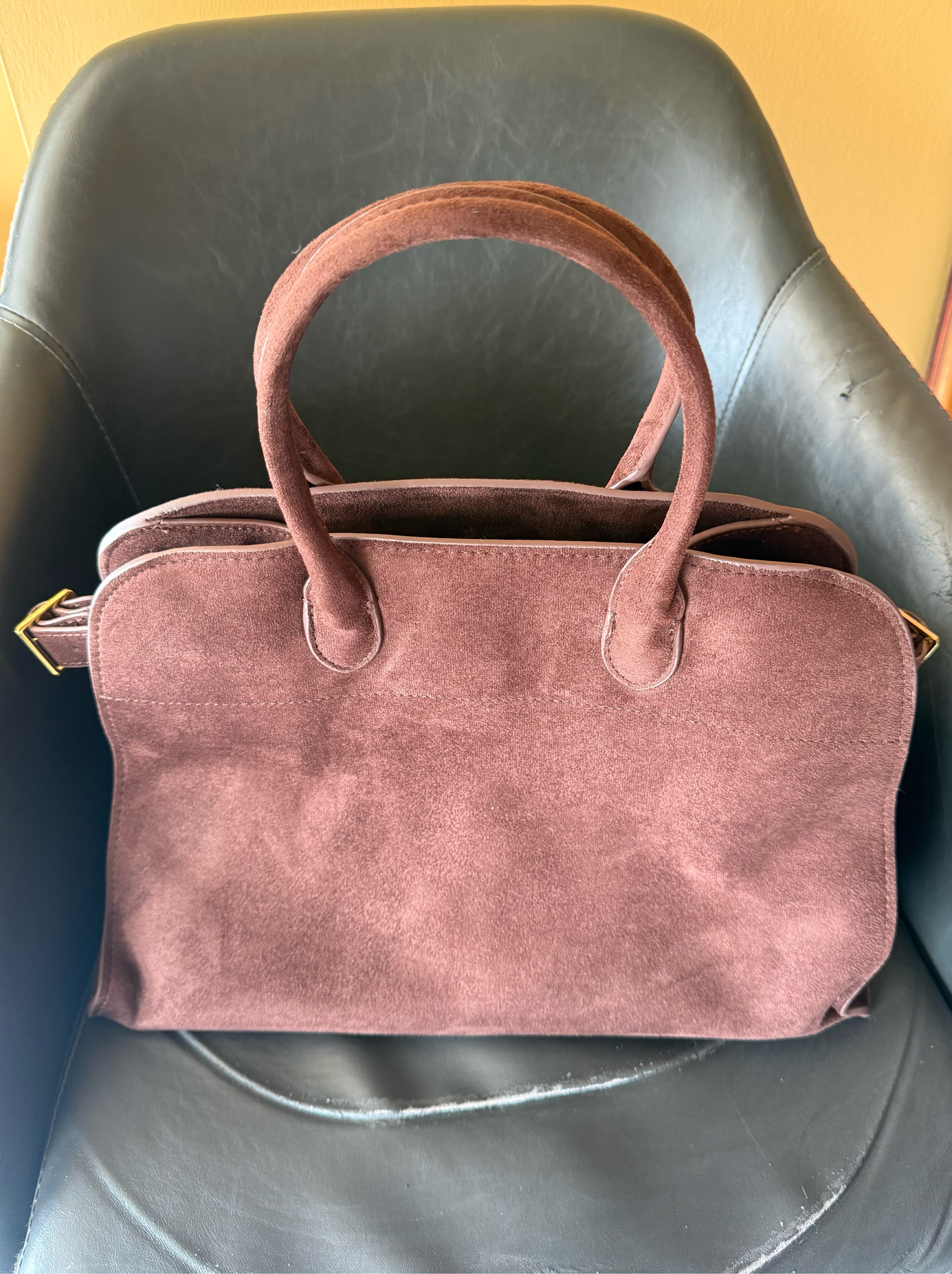 The Row Margaux Suede Bag Size 12