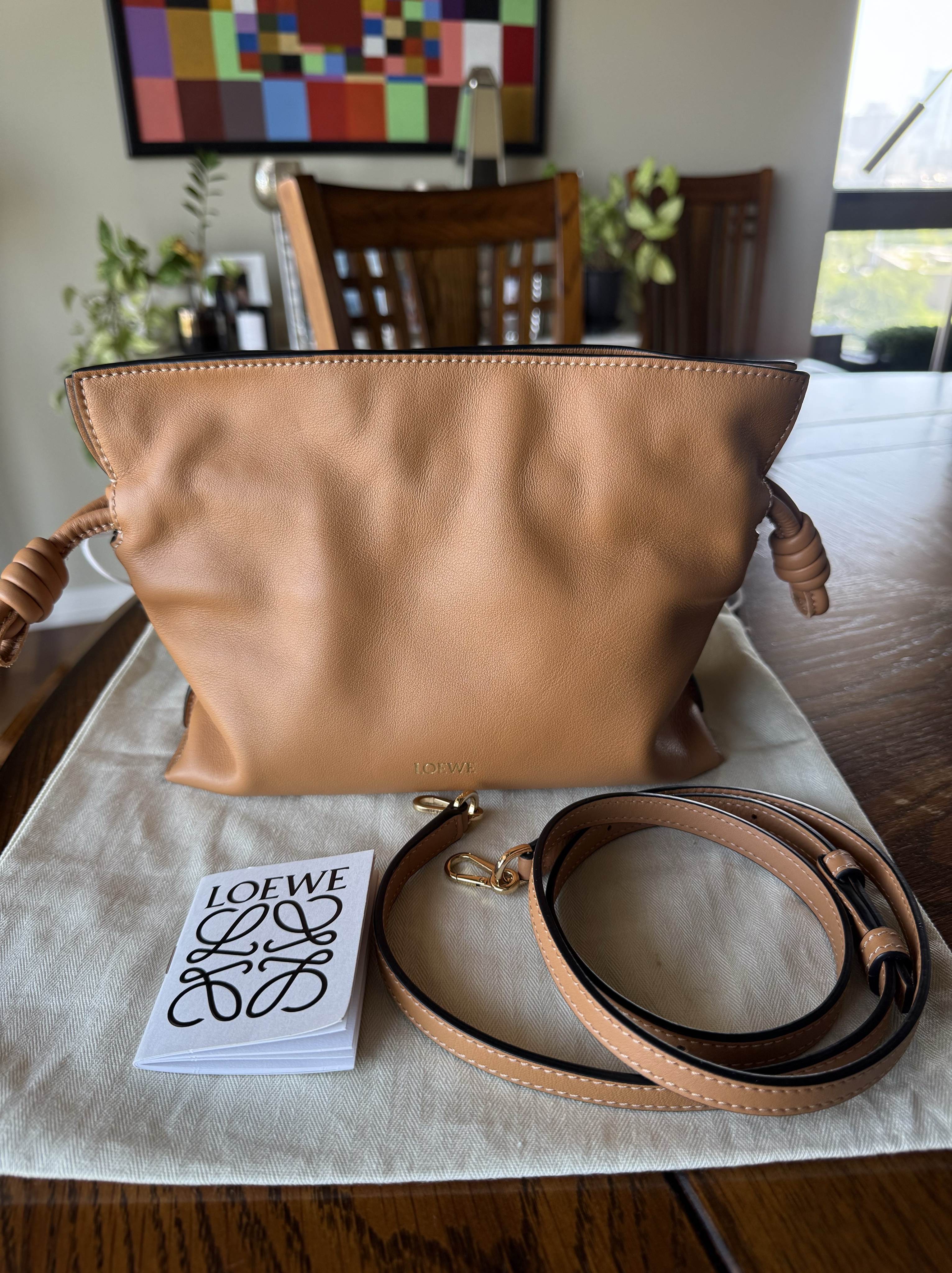 Loewe Brown Clutch with Strap (NEW)