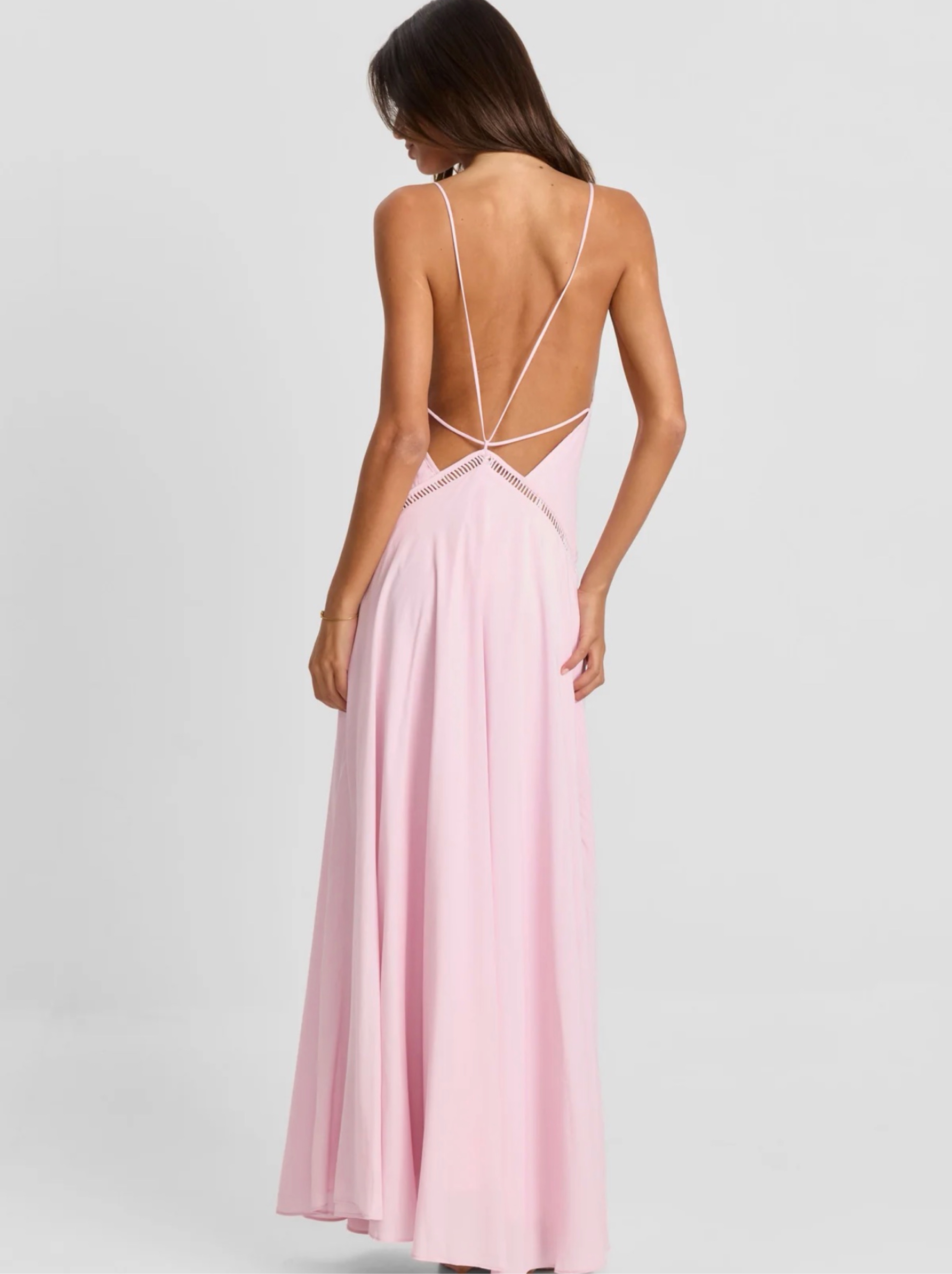 maxi dress xxs Josue Gathered Scoop Neck Polyester Maxi Dress