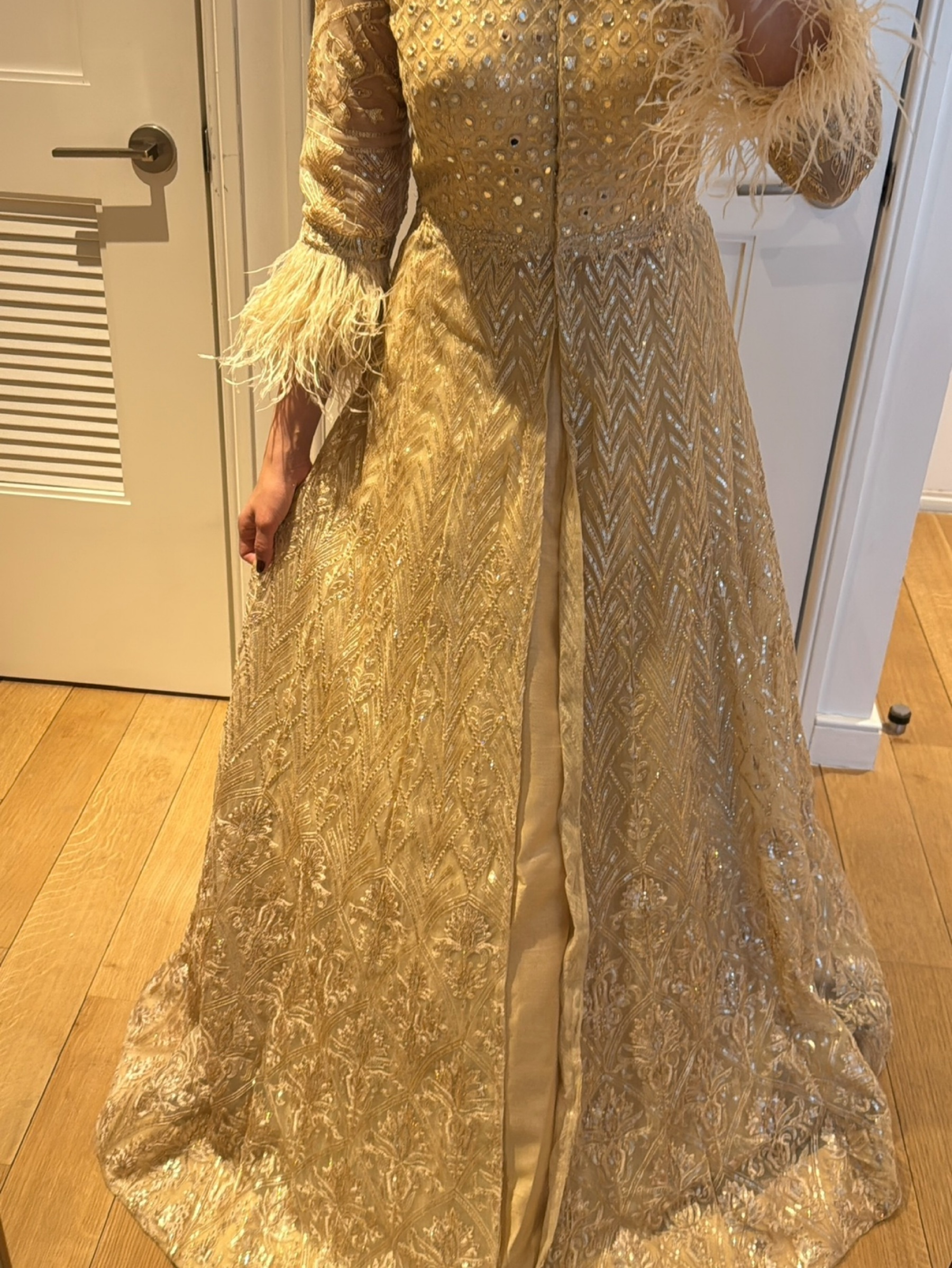Gold Embellished Evening Gown Indian