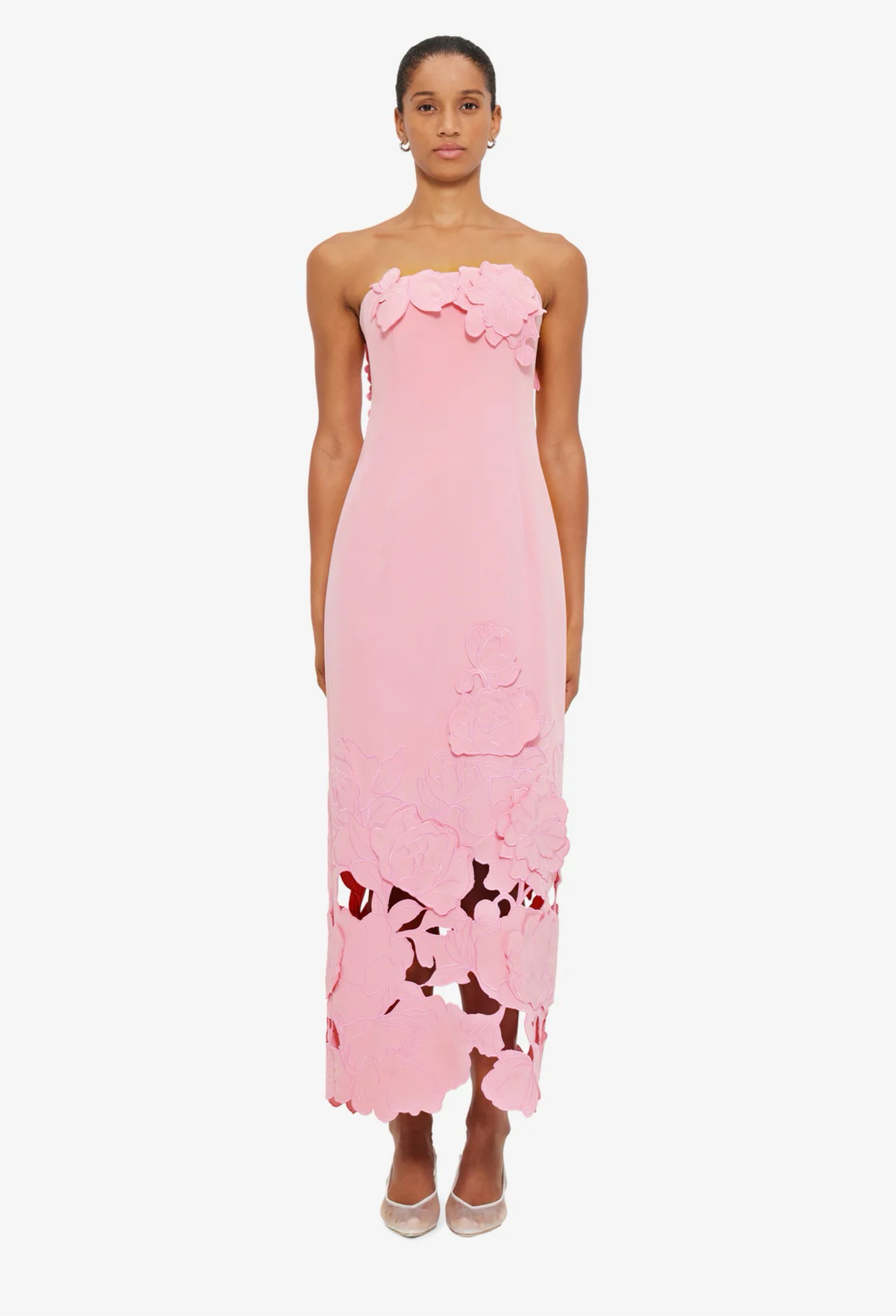 Leo Lin Rayna Bustier Appliqué Dress