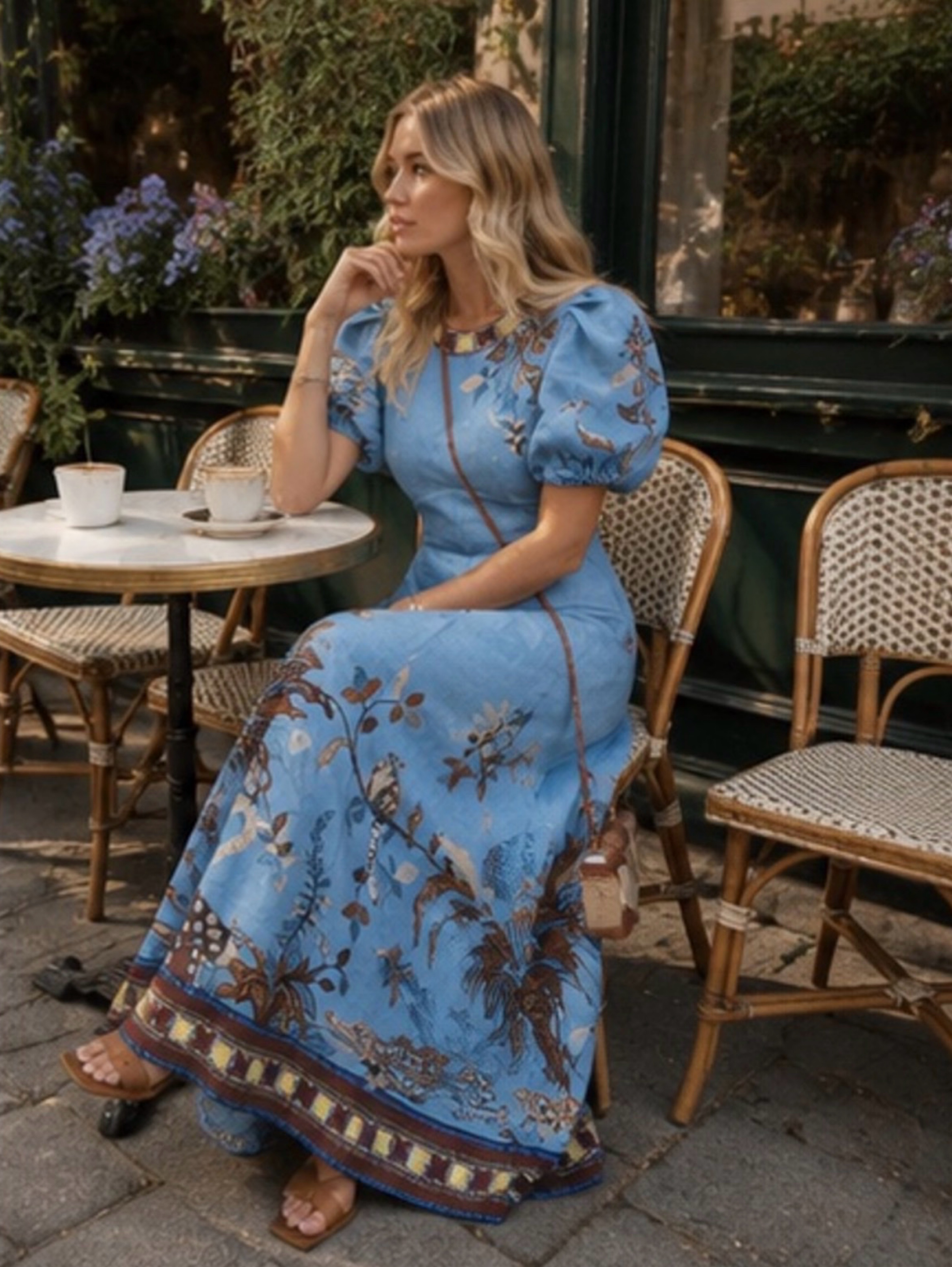 Alemais Georgie Linen Midi Dress