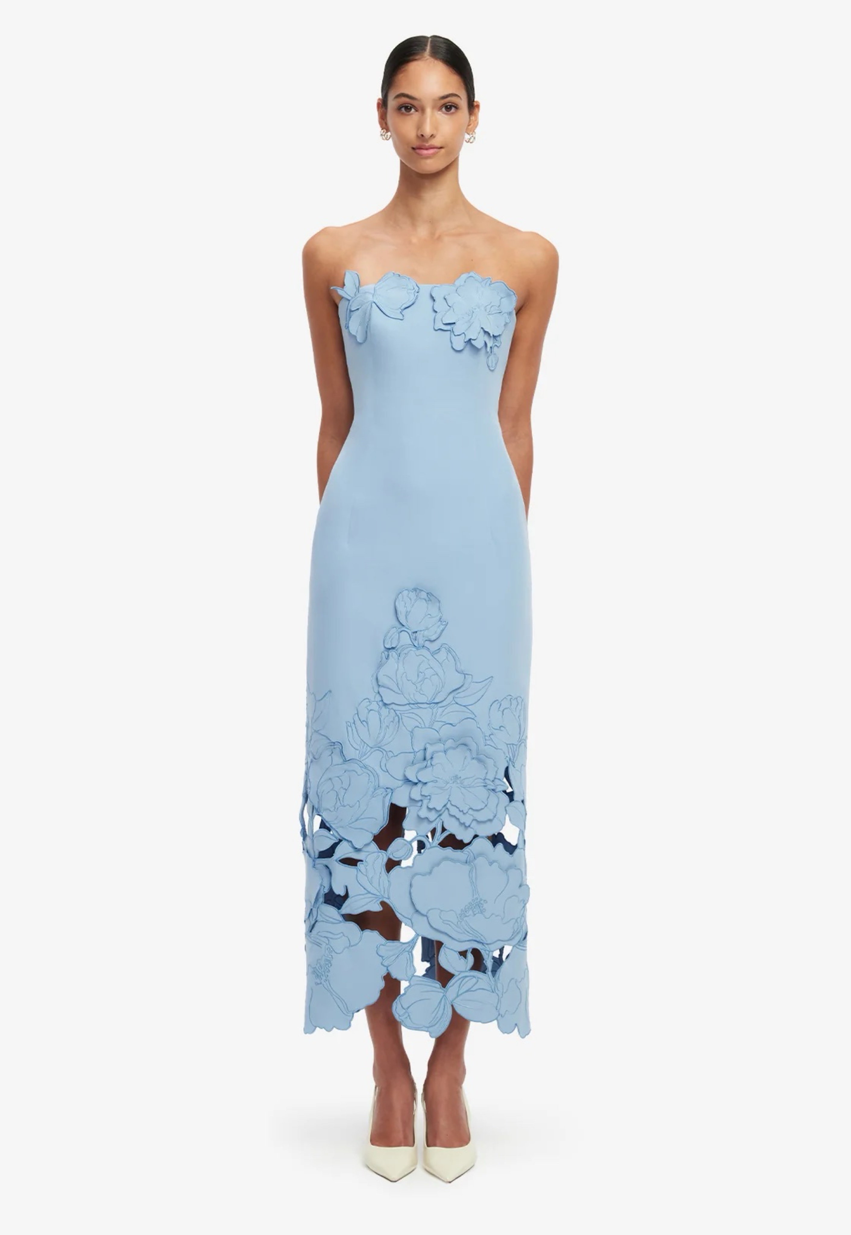 Leo Lin Rayna Appliqué Bustier Dress