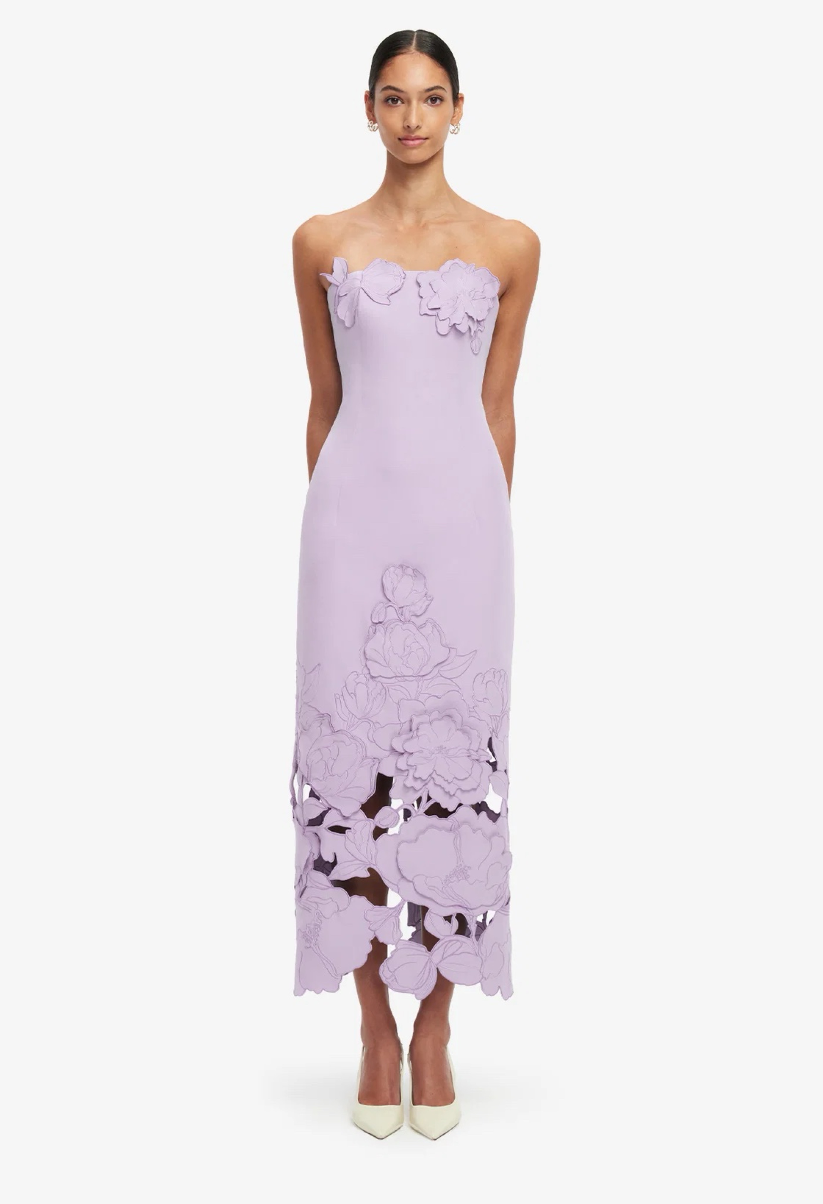 Leo Lin Rayna Appliqué Bustier Dress