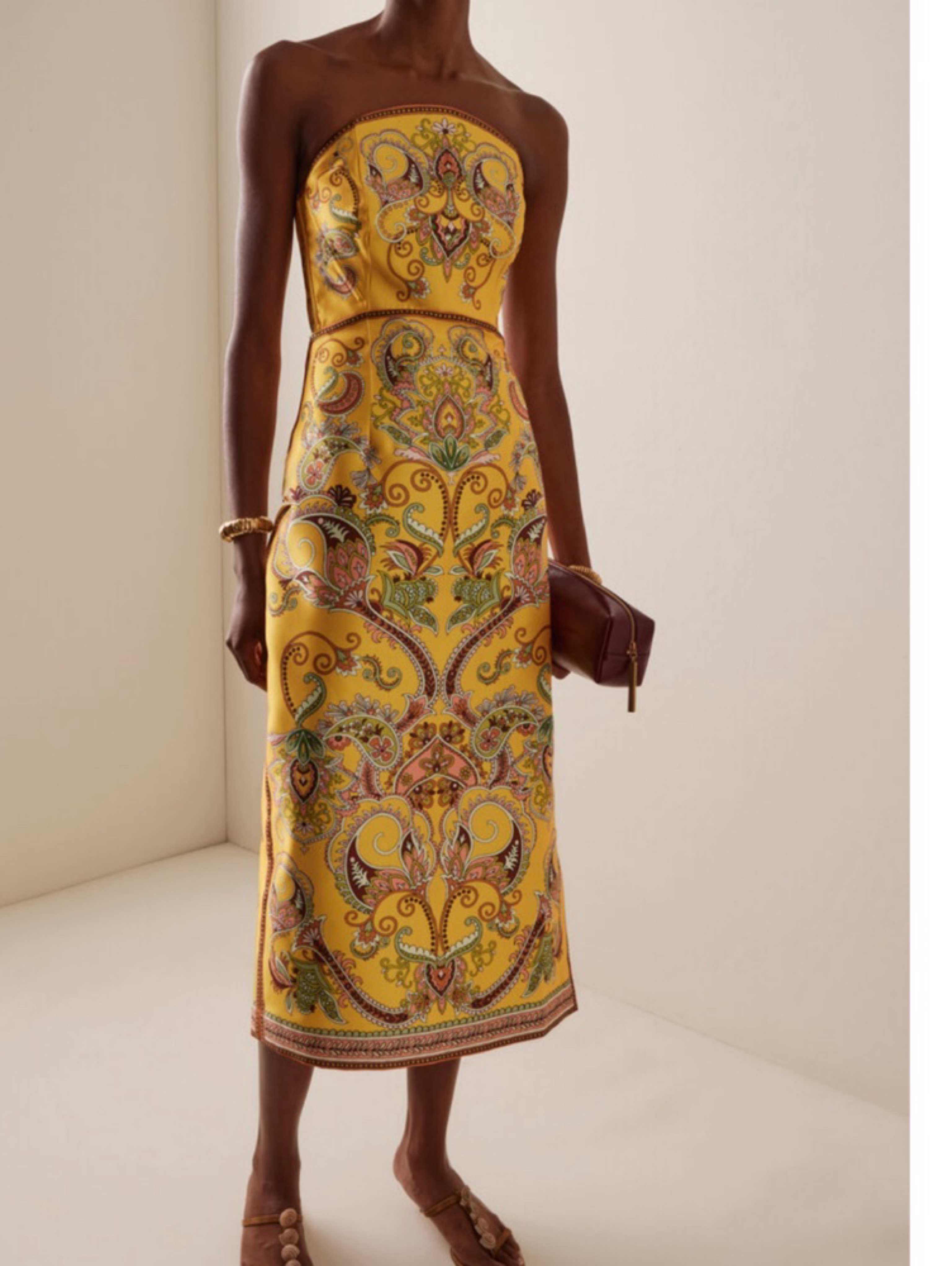 Alemais Marion Strapless Twill Midi Dress