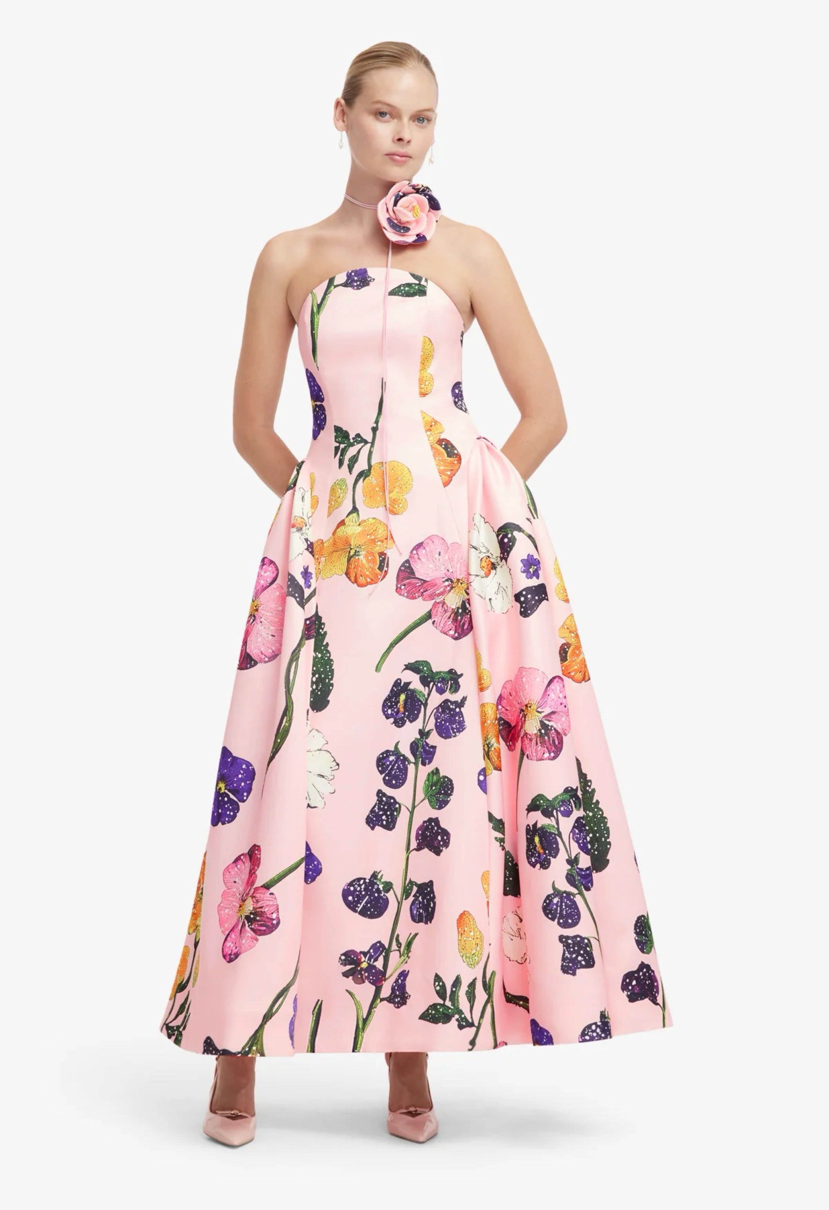 Leo Lin Violet Bustier Maxi Dress Wild Bloom