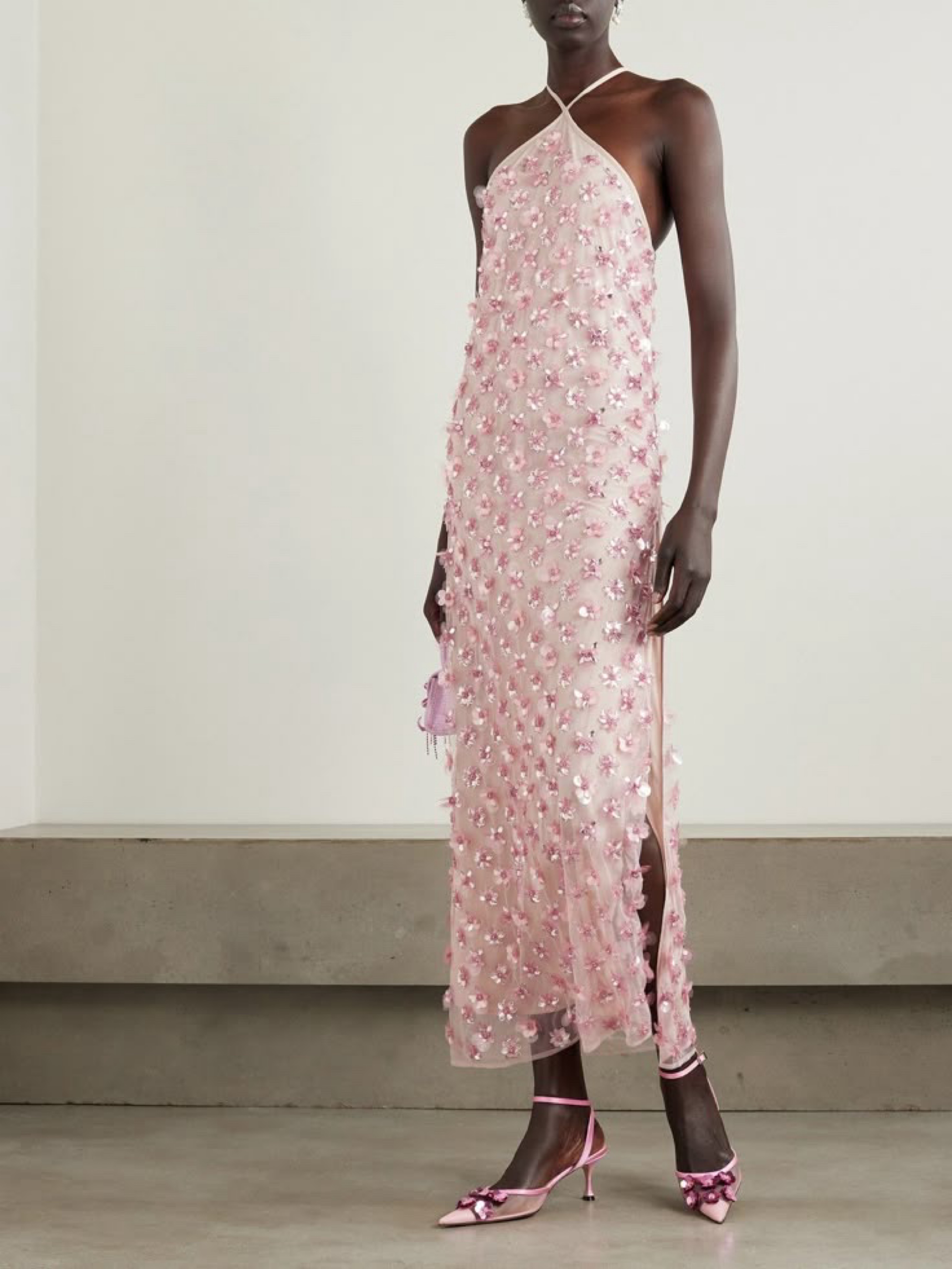 Gorgeous Des_Phemmes Beaded Halter Dress